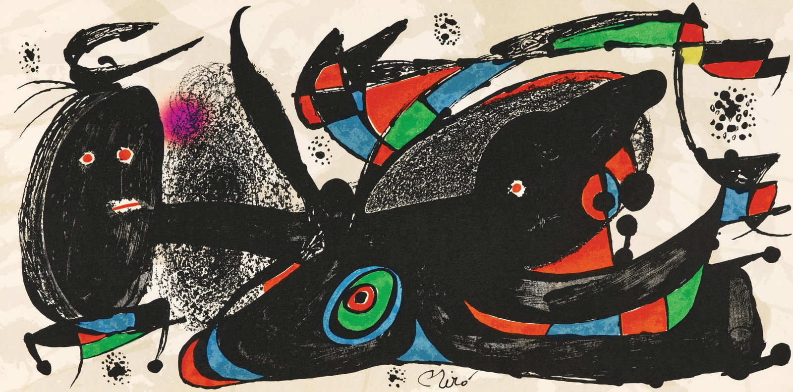 Joan Miro, England, from Miro as Sculptor, Limited Edition Lithograph, 1974 (1 of 4)