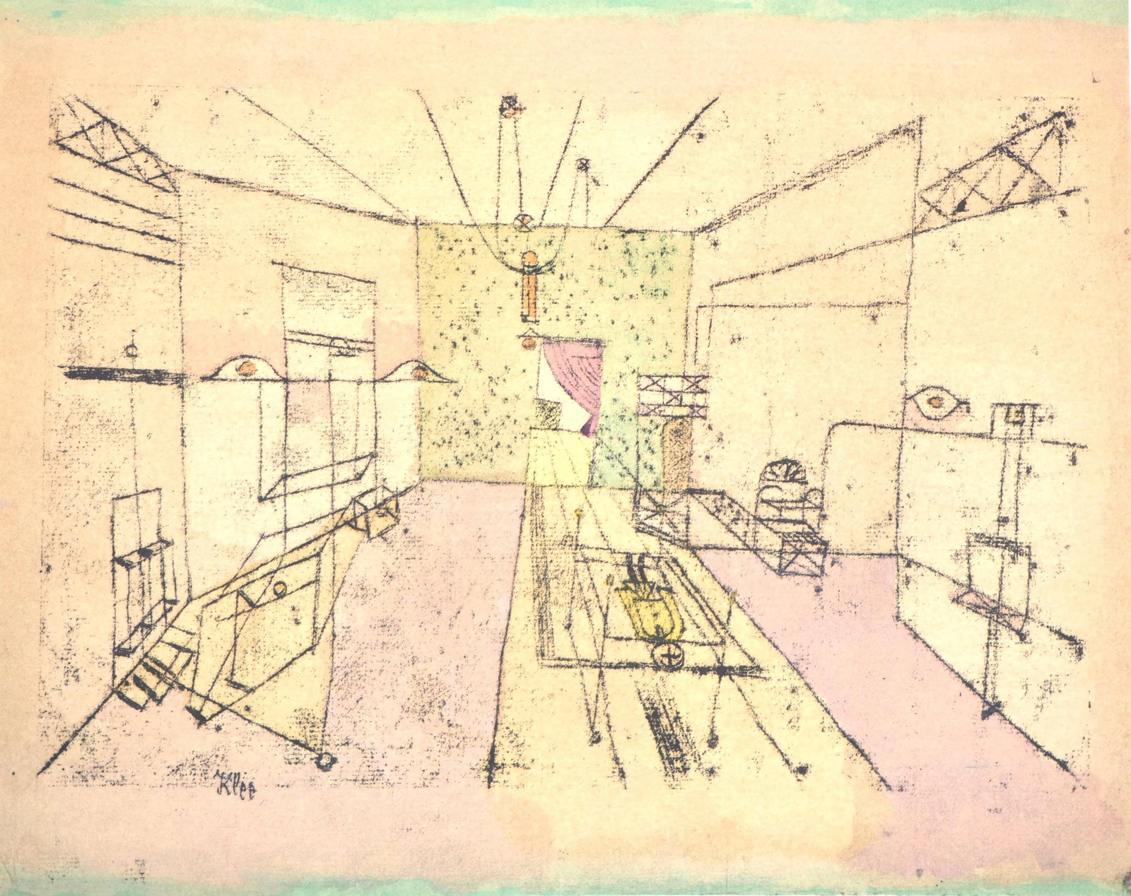 Paul Klee, Perspectiv-Spuk, 12 aquarelles, Limited Edition Lithograph and Pochoir, 1964 (1 of 4)