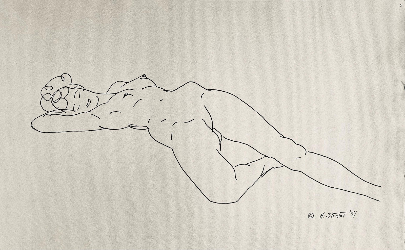 Henry Strater, Composition, 24 Drawings by Henry Strater, Limited Edition Lithograph: Lithograph on velin paper. Signed in the plate and unnumbered, as issued. Paper size: 13.5 x 20.5 inches. Excellent condition. Notes: From the folio, 24 Drawings by Henry Strater, 1963. Published by H