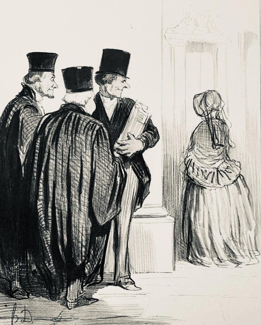 Honore Daumier, Composition, Honore Daumier, Law and Justice, Limited Edition Lithograph (1 of 4)