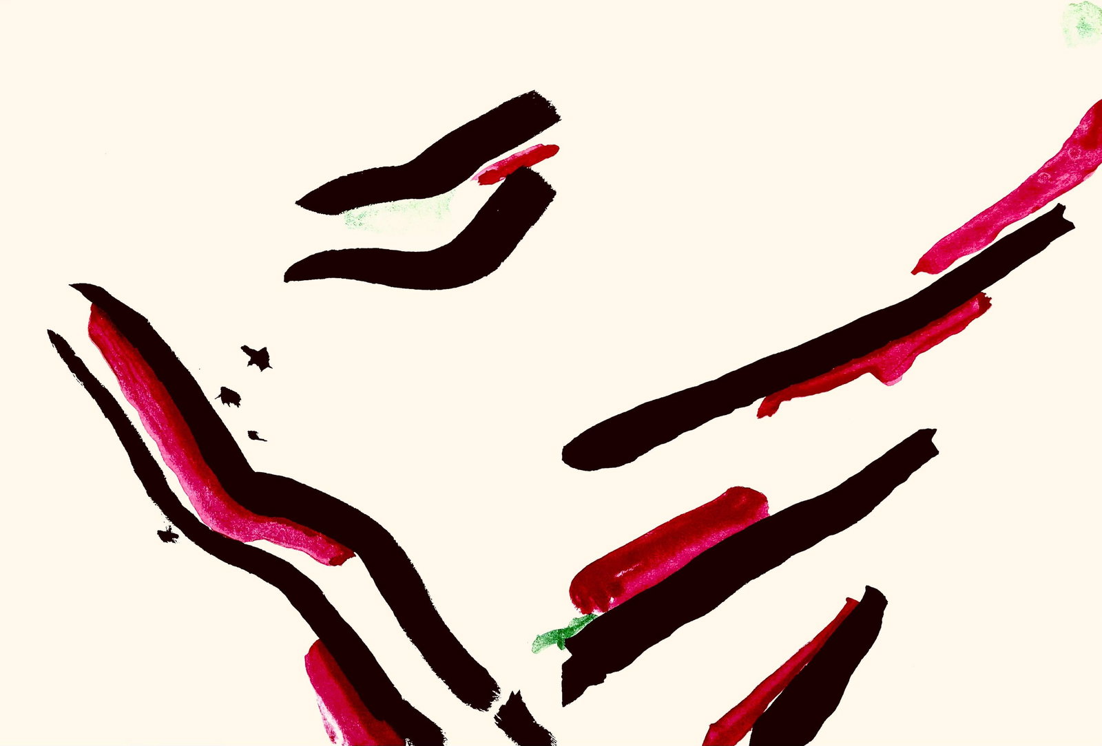 Pierre Tal-Coat, Composition, Derriere le miroir, Limited Edition Lithograph: Lithograph on velin paper. Paper size: 15 x 22 inches. Excellent condition, with centerfold, as issued. Inscription: Unsigned and unnumbered, as issued. Notes: From Derriere le miroir, N deg 153, 1965