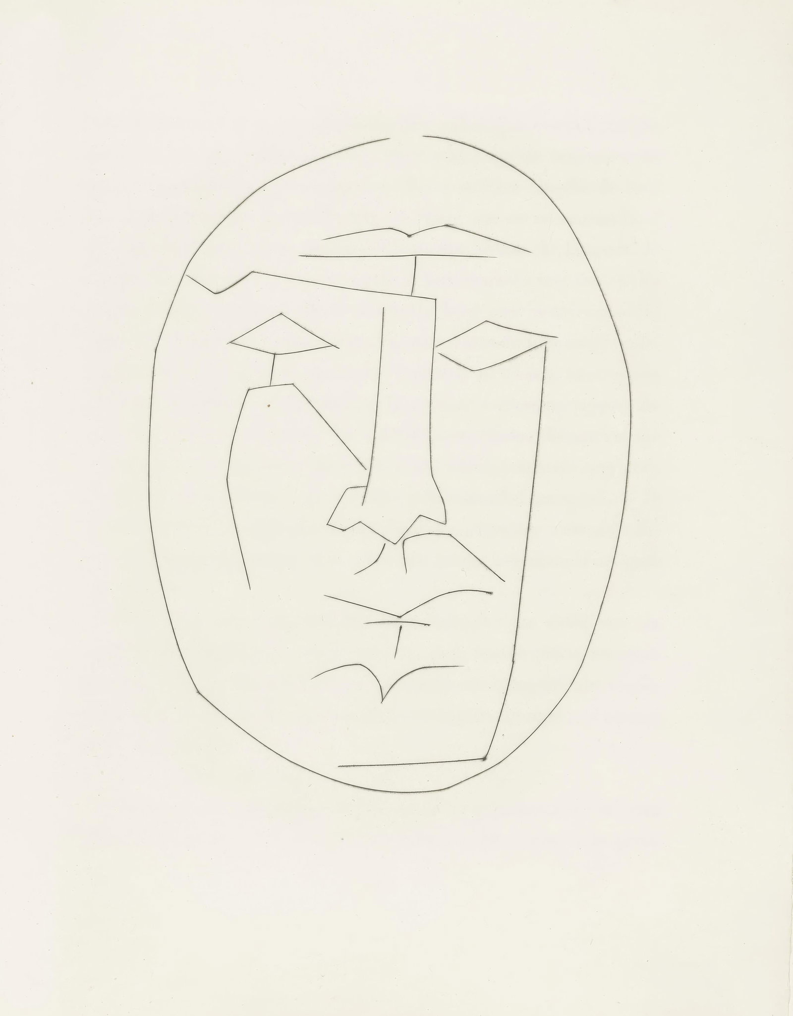 Pablo Picasso, Untitled, from Carmen, Limited Edition Engraving, 1949: This exquisite engraving by Pablo Picasso (1881-1973), titled Sans titre (Untitled), from the folio Picasso, Carmen (Picasso, Carmen), originates from the 1949 edition published by La Bibliotheque Fra