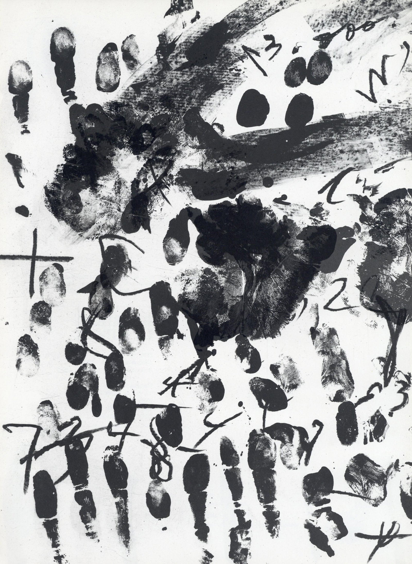 Antoni Tapies, Composition, Derriere le miroir, Limited Edition Lithograph: Lithograph on velin paper. Paper size: 15 x 11 inches. Excellent condition. Inscription: Unsigned and unnumbered, as issued. Notes: From Derriere le miroir, N deg 175, 1968. Published by Aime Maeght,