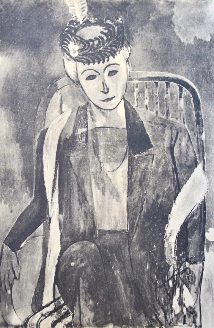 Henri Matisse, Madame H. Matisse, Portraits par Henri Matisse, Limited Edition Heliogravure: Heliogravure on velin paper, mounted on velin paper backing sheet, as issued. Paper Size: 12 x 9.25 inches; image size: 9.05 x 5.91 inches. Inscription: Unsigned and unnumbered, as issued. Condition: