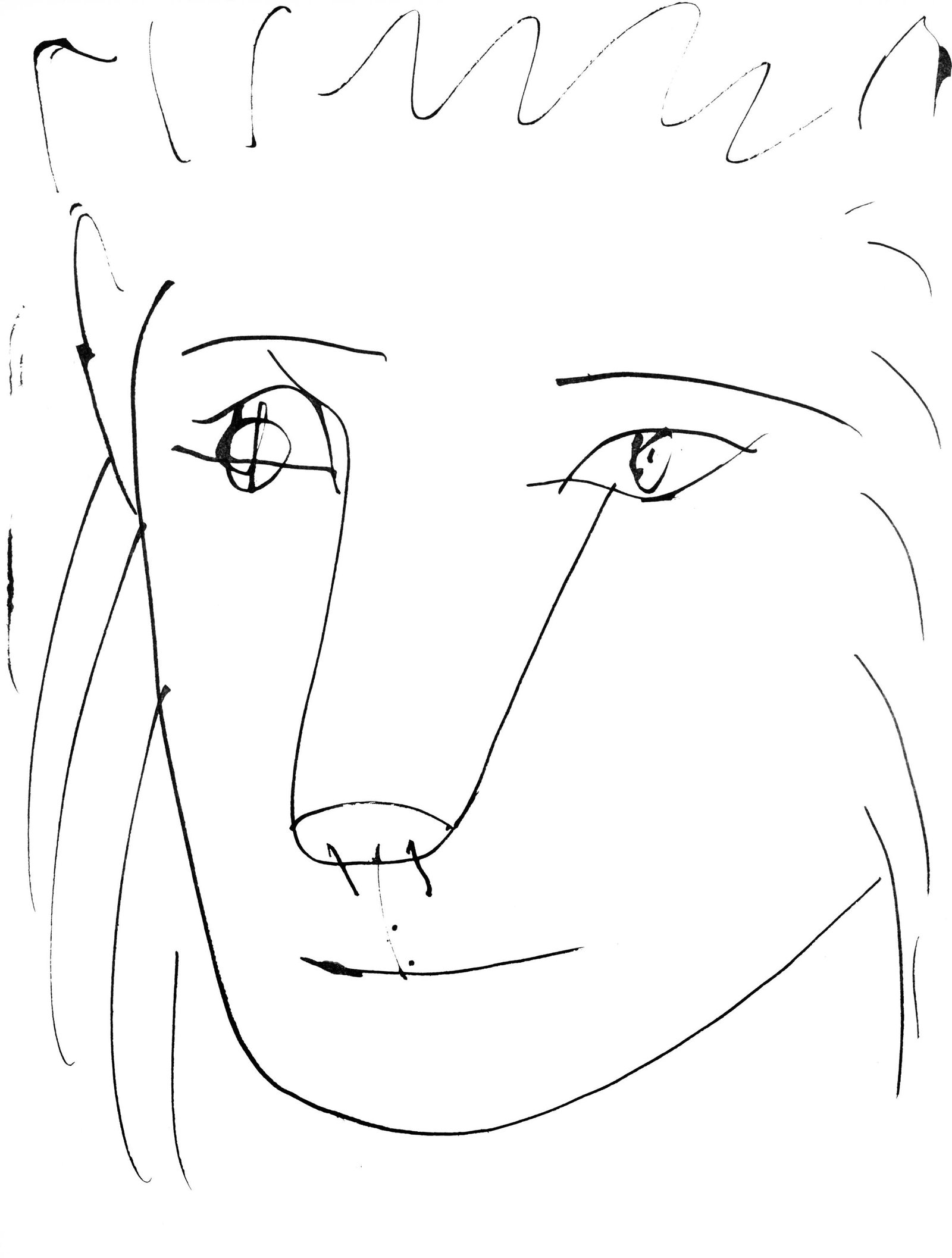 Pablo Picasso, Tete de lion (Cramer 84; Johnson/Stein 77), 40 dessins de Picasso en marge du Buffon, (1 of 4)