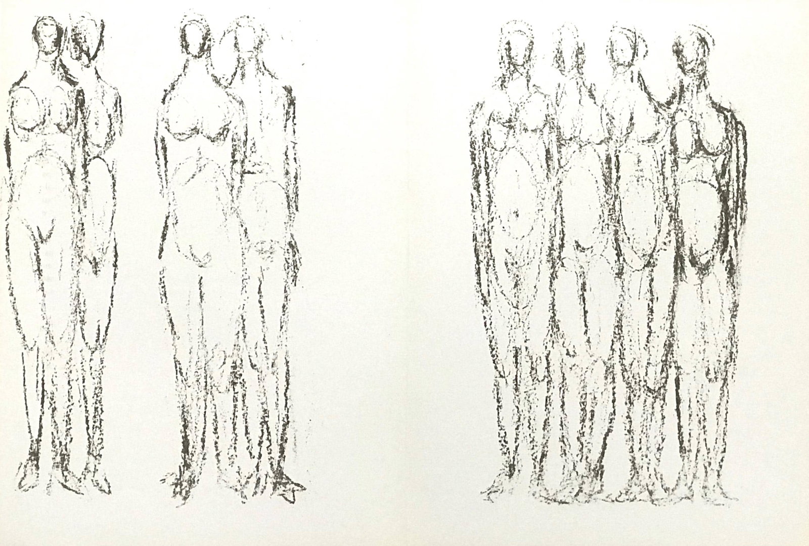 Raoul Ubac, Composition, Derriere le miroir, Limited Edition Lithograph: Lithograph on velin paper. Paper size: 15 x 22 inches. Excellent condition, with centerfold, as issued. Inscription: Unsigned and unnumbered, as issued. Notes: From Derriere le miroir, N deg 161, 1966