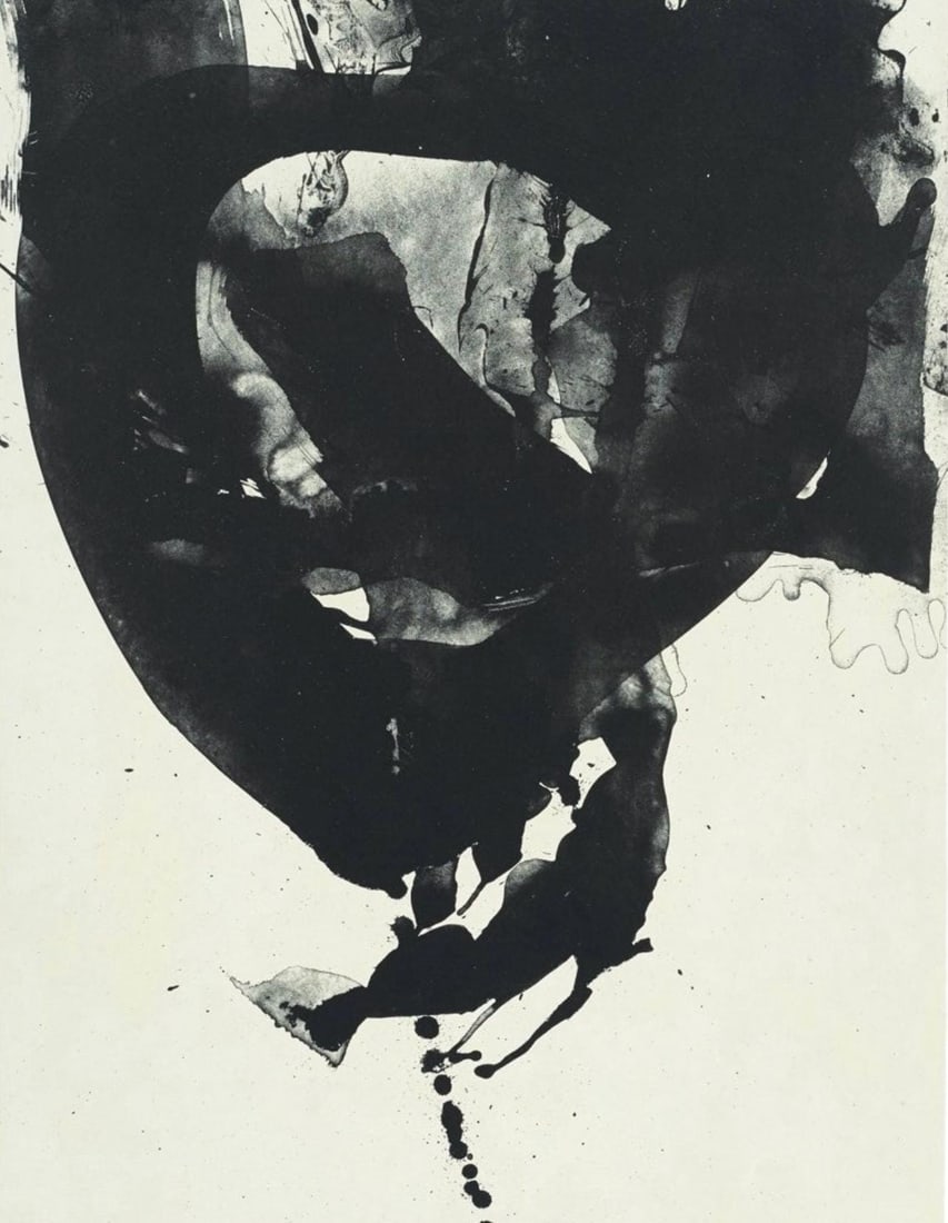 Robert Motherwell, Nocturne VIII (Belknap 354-380; Engberg/Banach 415-441), Three Poems, Limited (1 of 4)