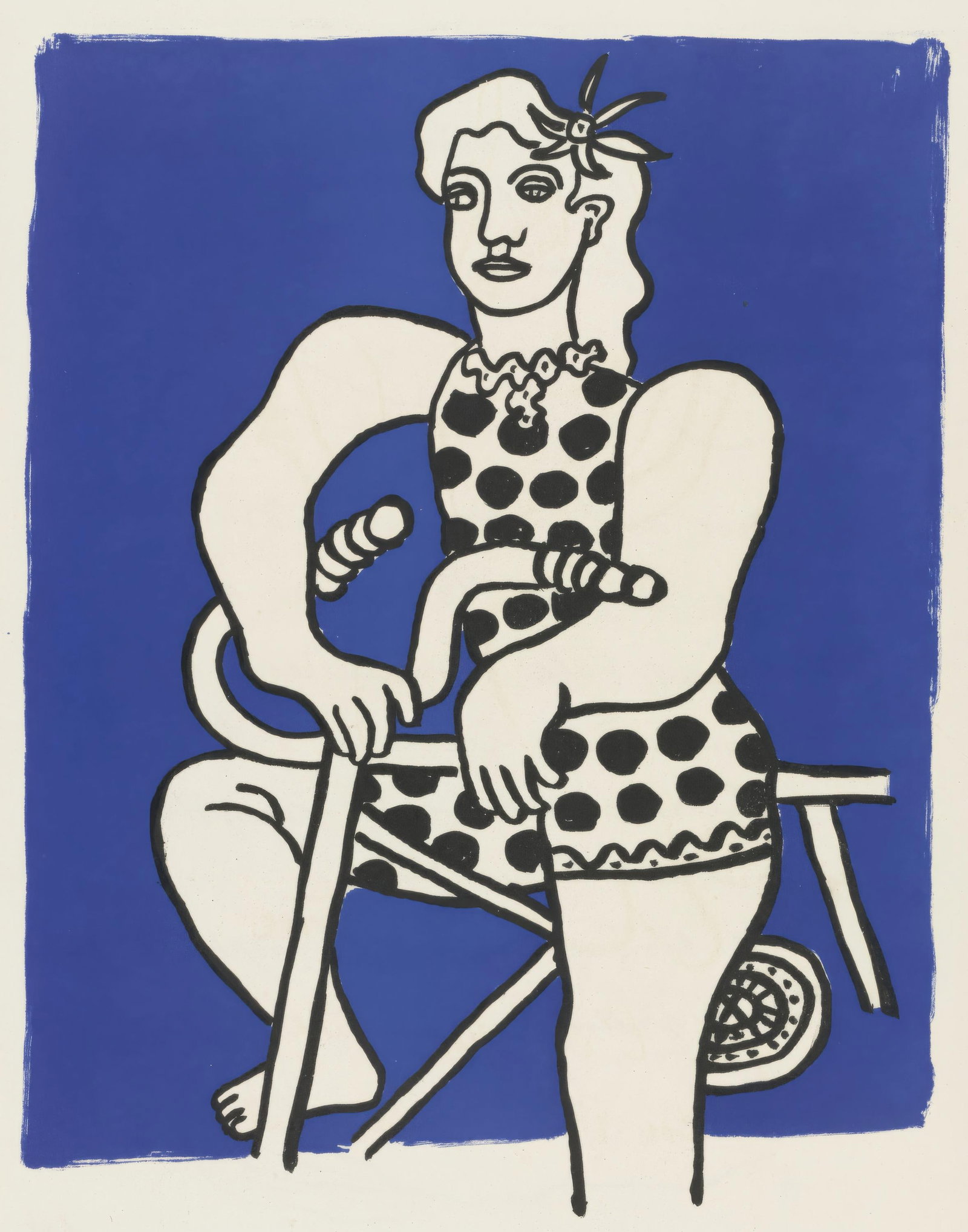 Fernand Leger, Untitled, from Circus, Limited Edition Lithograph, 1950: This exquisite lithograph by Fernand Leger (1881-1955), titled Sans titre (Untitled), from the album Cirque, Lithographies Originales (Circus, Original Lithographs), originates from the 1950 edition p