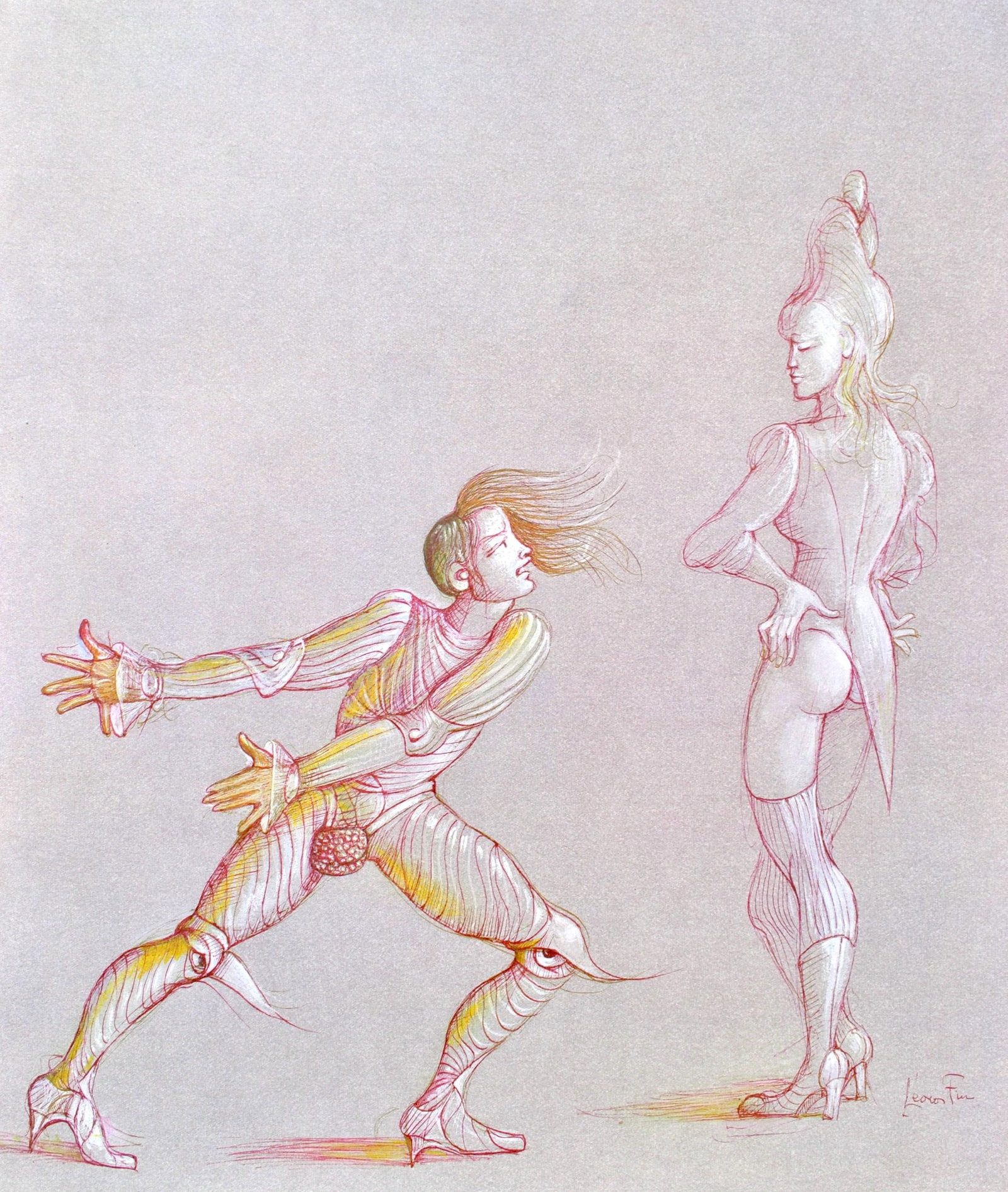 Leonor Fini, Composition, Fruits de la Passion, XXe siecle, Limited Edition Heliogravure: Heliogravure on velin de Rives pur chiffon paper, manufactured by Les papeteries de Rives, Voiron, France. Paper Size: 16.93 x 14.17 inches. Inscription: Signed in the plate and unnumbered, as issued.