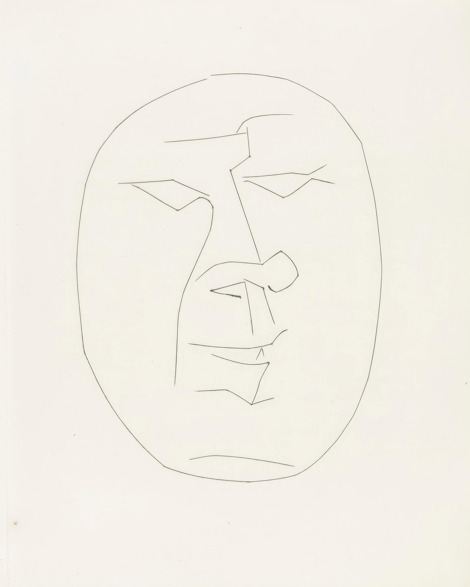 Pablo Picasso, Untitled, from Carmen, Limited Edition Engraving, 1949: This exquisite engraving by Pablo Picasso (1881-1973), titled Sans titre (Untitled), from the folio Picasso, Carmen (Picasso, Carmen), originates from the 1949 edition published by La Bibliotheque Fra