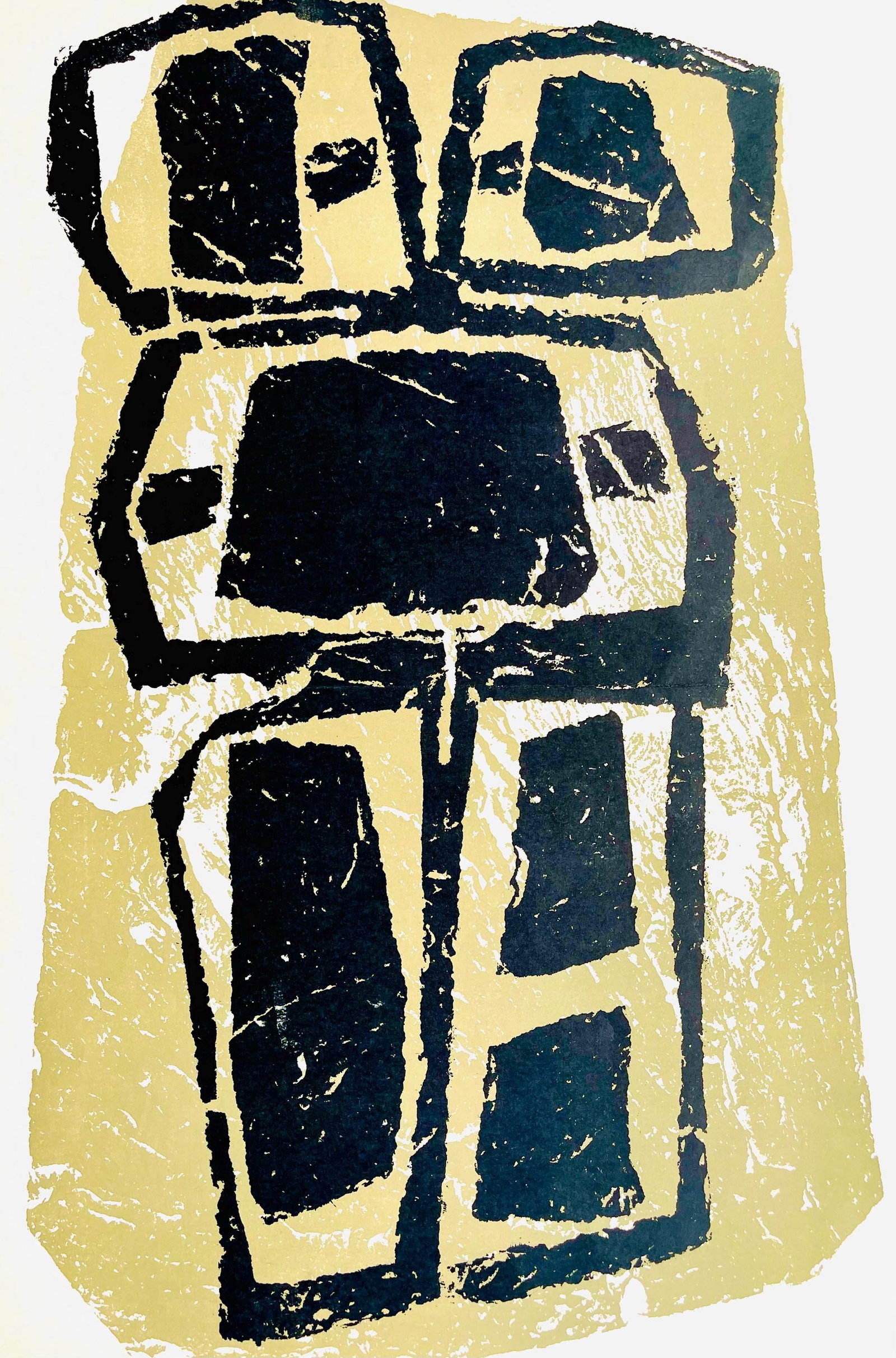 Raoul Ubac, Composition, Derriere le miroir, Limited Edition Lithograph: Lithograph on velin paper. Paper size: 15 x 11 inches. Excellent condition. Inscription: Unsigned and unnumbered, as issued. Notes: From Derriere le miroir, N deg 105-106, 1958. Published by Aime Maeg