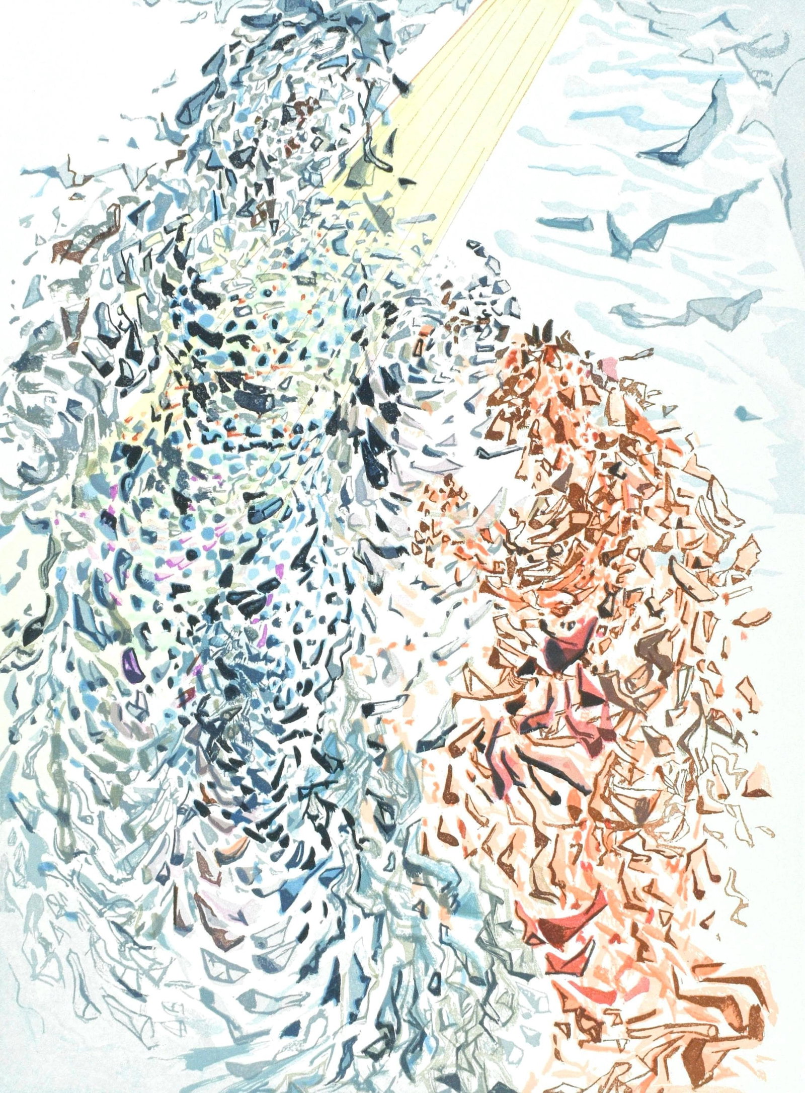 Salvador Dali, Le Paradis XI (Michler/Lopsinger 1039-1138; Field 189-200), La Divine Comedie,: Woodcut in colors on velin pur chiffon de Rives paper. Paper size: 13 x 10.375 inches. Inscription: Unsigned and unnumbered, as issued. Catalogue raisonne references: Dali, Salvador, et al. Salvador D