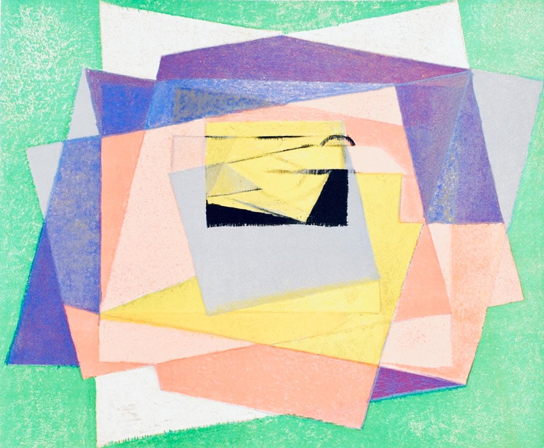 Jacques Villon, Composition (Ginestet/Pouillon 65-72), Jacques Villon, Huit lithographies, Limited (1 of 4)