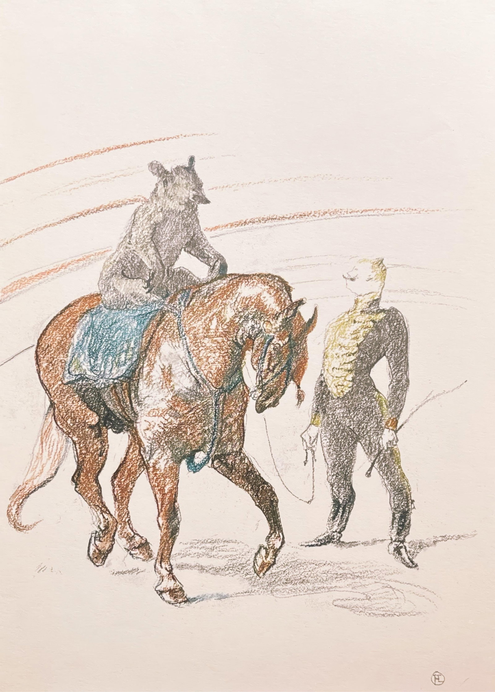 Henri de Toulouse-Lautrec, Bear Performing, Limited Edition Lithograph, 1967 (1 of 4)