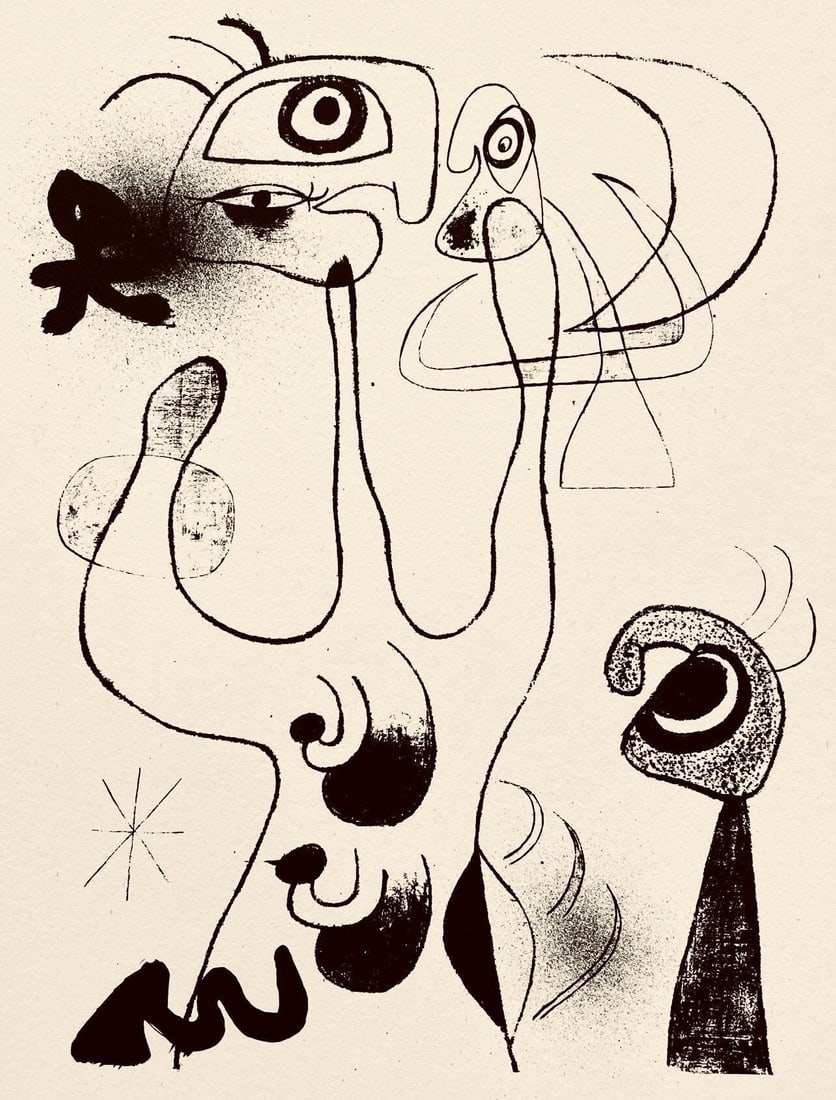 Joan Miro, Composition, The Prints of Joan Miro, Limited Edition Etching (1 of 4)