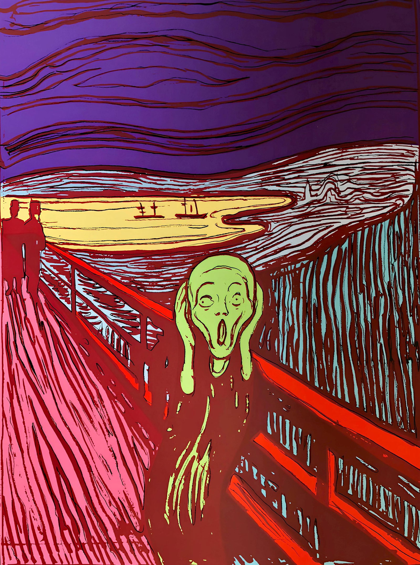 Andy Warhol, The Scream (after Edvard Munch), Green, Official Limited Edition, Sunday B. Morning, (1 of 4)