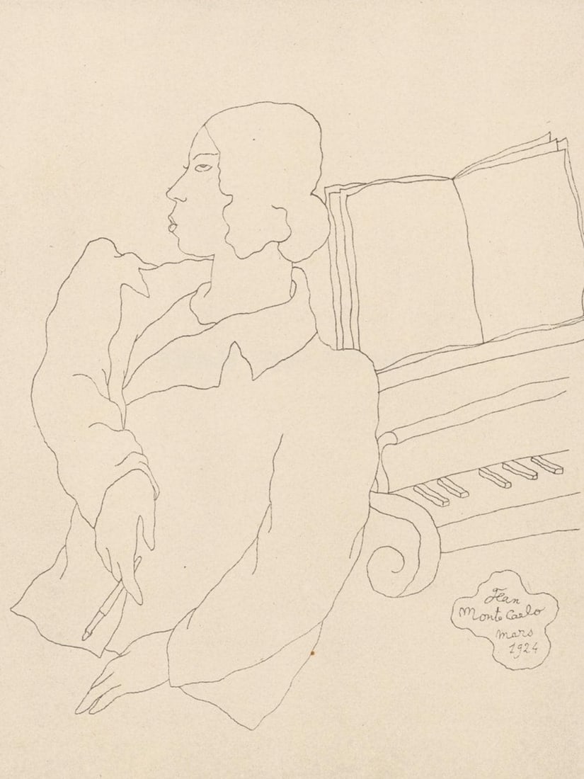 Jean Cocteau, Composition, Les Biches, Limited Edition Lithograph (1 of 4)