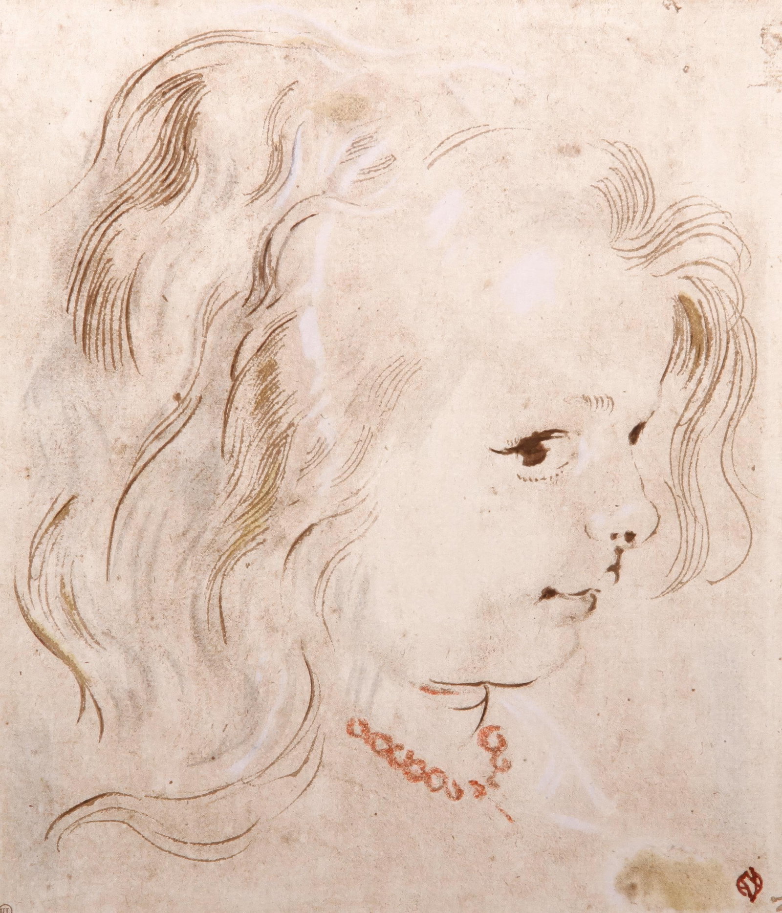 Peter Paul Rubens, Portrait of a young girl, Limited Edition Lithograph and Pochoir, 1968 (1 of 4)