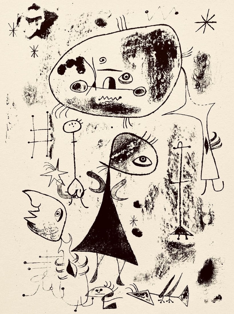 Joan Miro, Composition, The Prints of Joan Miro, Limited Edition Etching (1 of 4)