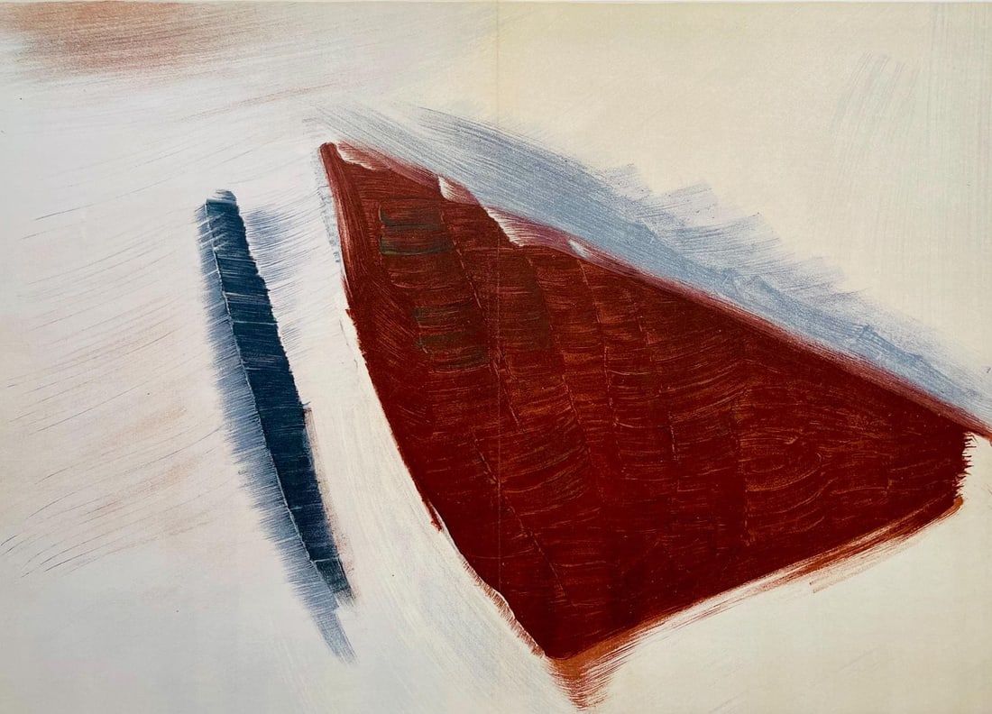 Pierre Tal-Coat, Composition, Derriere le miroir, Limited Edition Lithograph: Lithograph on velin paper. Paper size: 15 x 22 inches. Excellent condition, with centerfold, as issued. Inscription: Unsigned and unnumbered, as issued. Notes: From Derriere le miroir, N deg 114, 1959