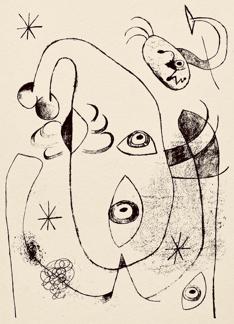 Joan Miro, Composition, The Prints of Joan Miro, Limited Edition Etching (1 of 4)