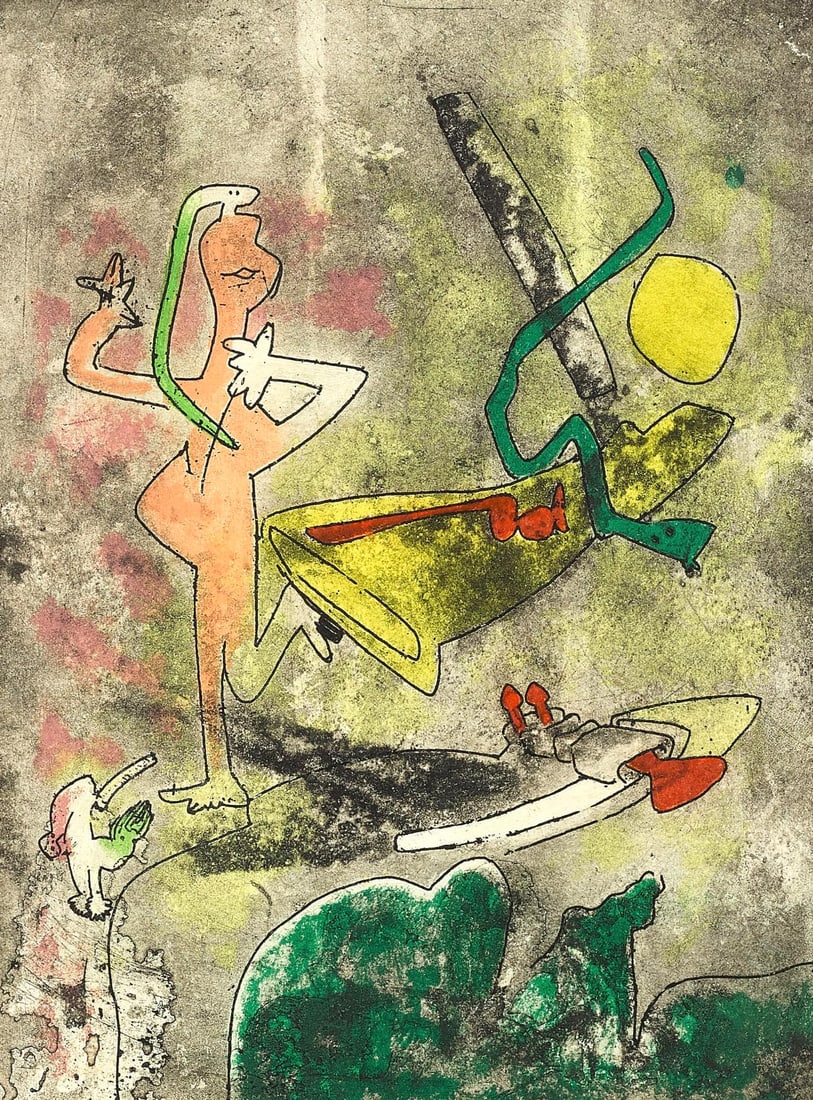 Roberto Matta, Composition (Sabatier 393), Centre Noeuds, Limited Edition Etching (1 of 4)