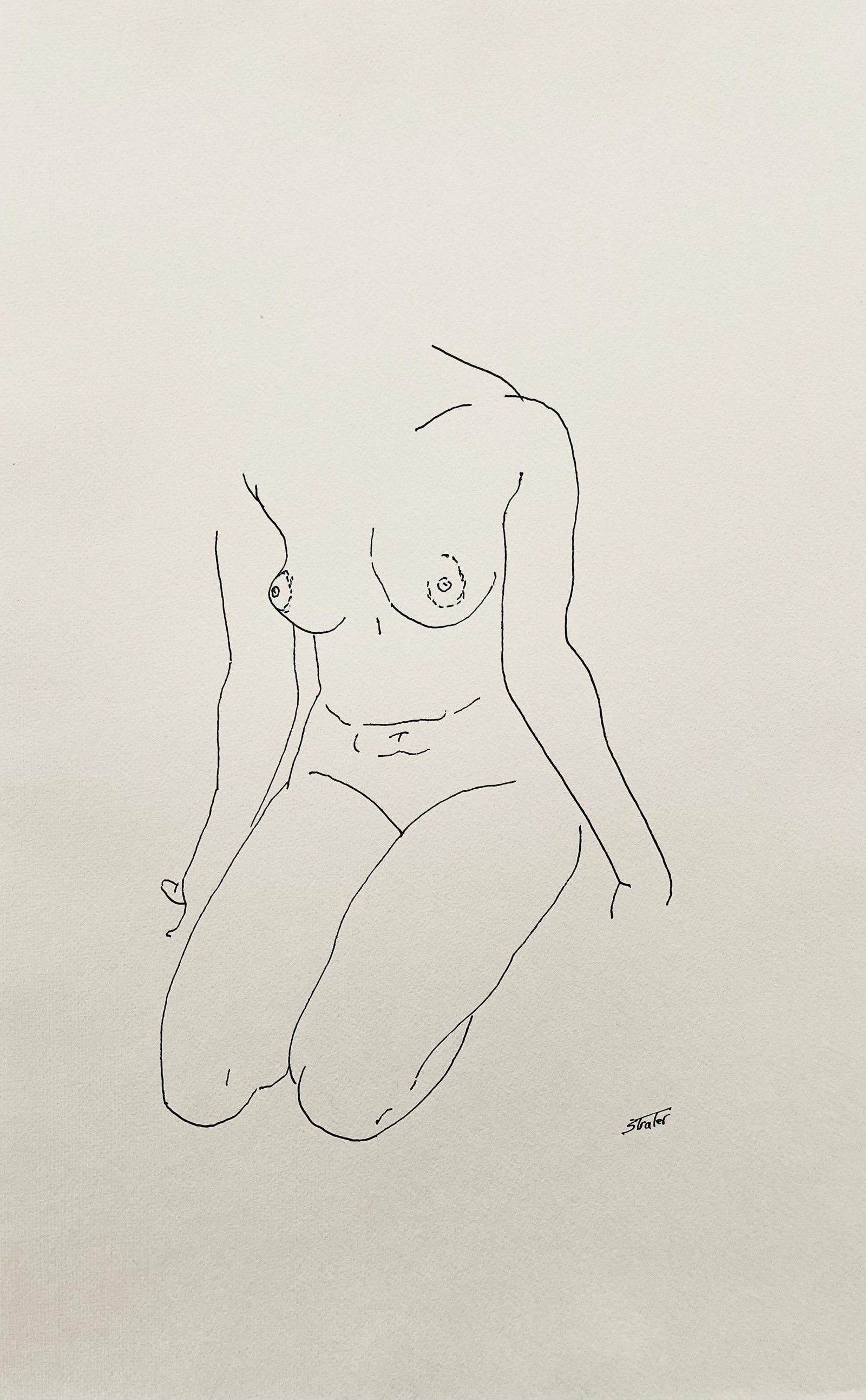 Henry Strater, Composition, 24 Drawings by Henry Strater, Limited Edition Lithograph: Lithograph on velin paper. Signed in the plate and unnumbered, as issued. Paper size: 20.5 x 13.5 inches. Excellent condition. Notes: From the folio, 24 Drawings by Henry Strater, 1963. Published by H