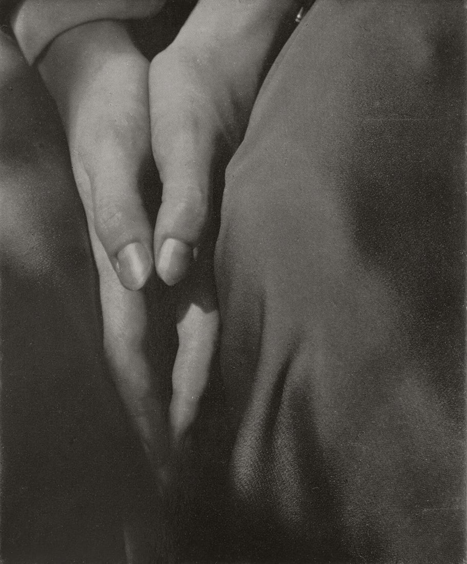 Alfred Stieglitz, Hands, Dorothy Norman, Alfred Stieglitz Memorial Portfolio 1864-1946, Limited: Halftone photographic print on gloss photographic paper. Paper size: 16 x 12 inches. Excellent condition. Inscription: unsigned and unnumbered, as issued. Notes: From the folio, Alfred Stieglitz Memor