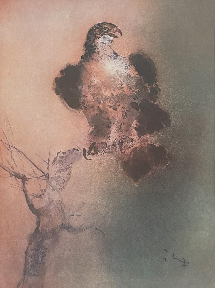Kaiko Moti, Falcon, Original Edition Offset Lithograph (1 of 4)