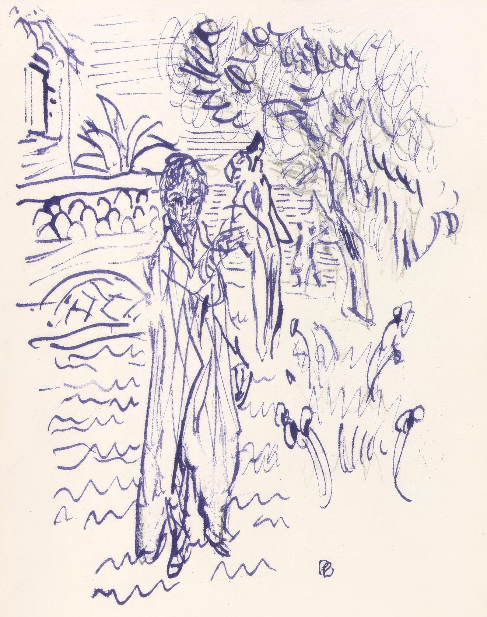 Pierre Bonnard, Untitled, from Correspondances, Limited Edition Lithograph, 1944 (1 of 4)