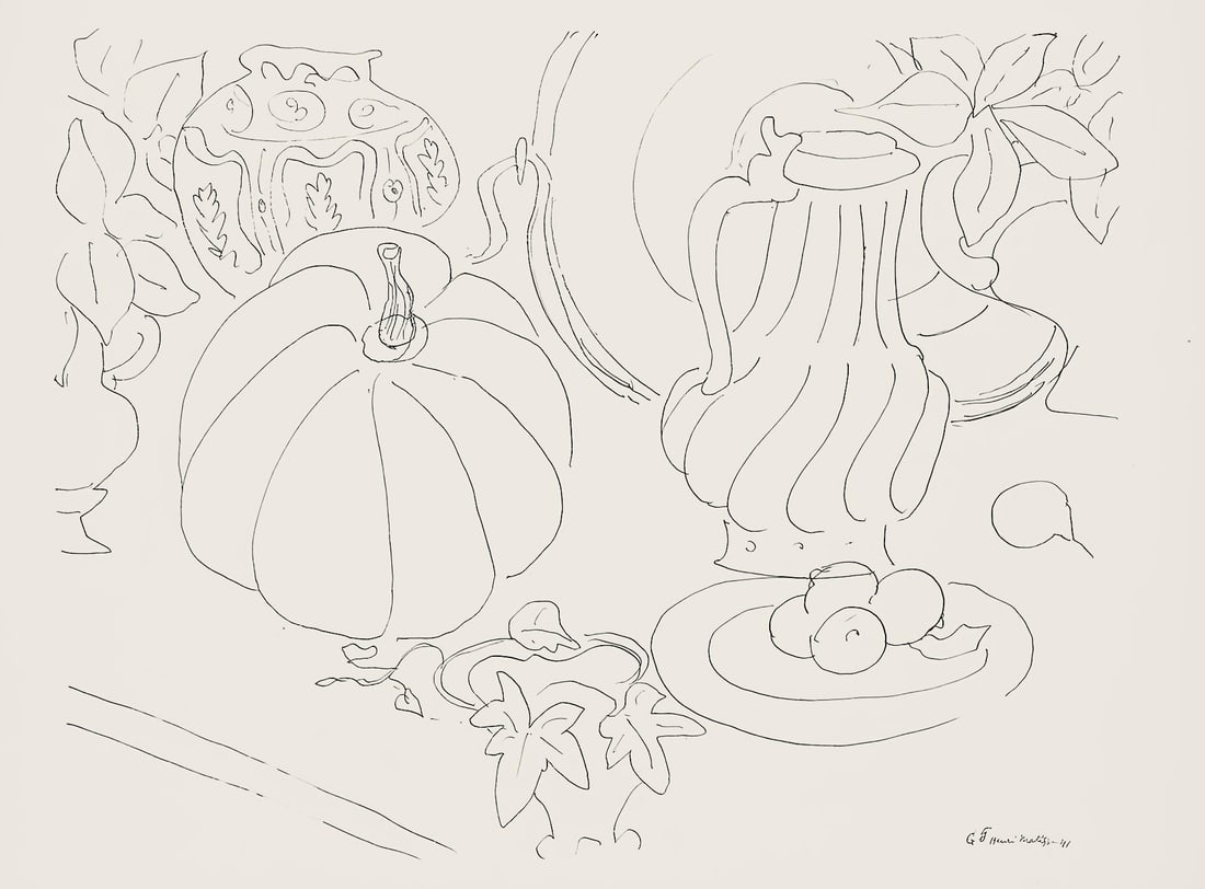 Henri Matisse, Serie G, var. 5 (Duthuit 9), Henri Matisse, Dessins, Themes et variations, Limited: Lithograph on velin pur fil paper. Paper Size: 9.625 x 12.875 inches. Excellent condition. Inscription: Signed in the plate and unnumbered, as issued. Notes: From the folio, Henri Matisse, Dessins, Th