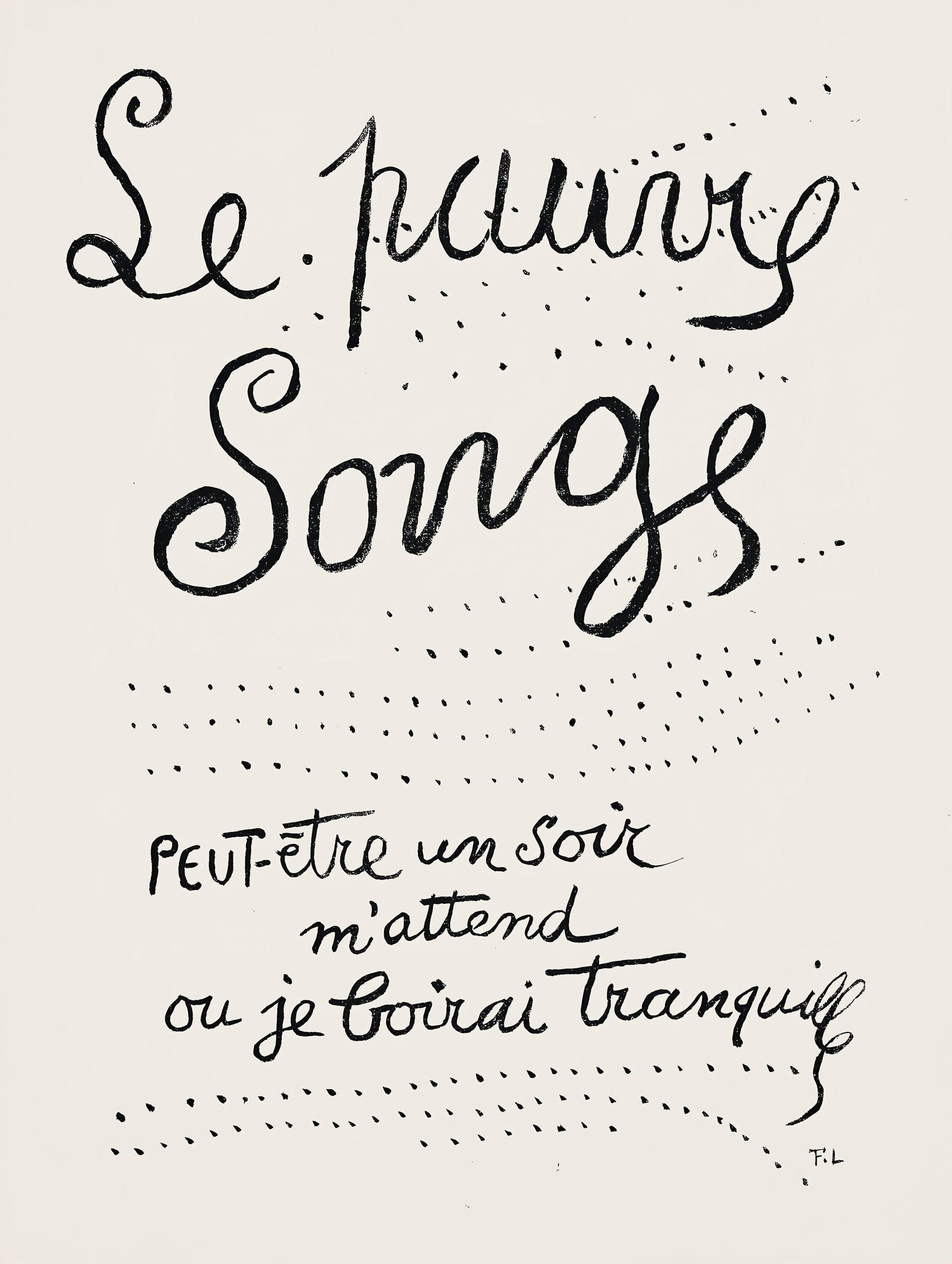 Fernand Leger, Composition (Saphire 24-38), Les Illuminations, Limited Edition Lithograph: Lithograph on papier velin teinte, fait a la main paper. Paper size: 13 x 9.75 inches. Excellent condition. Inscription: Unsigned and unnumbered, as issued. Notes: From the folio, Les Illuminations, 1