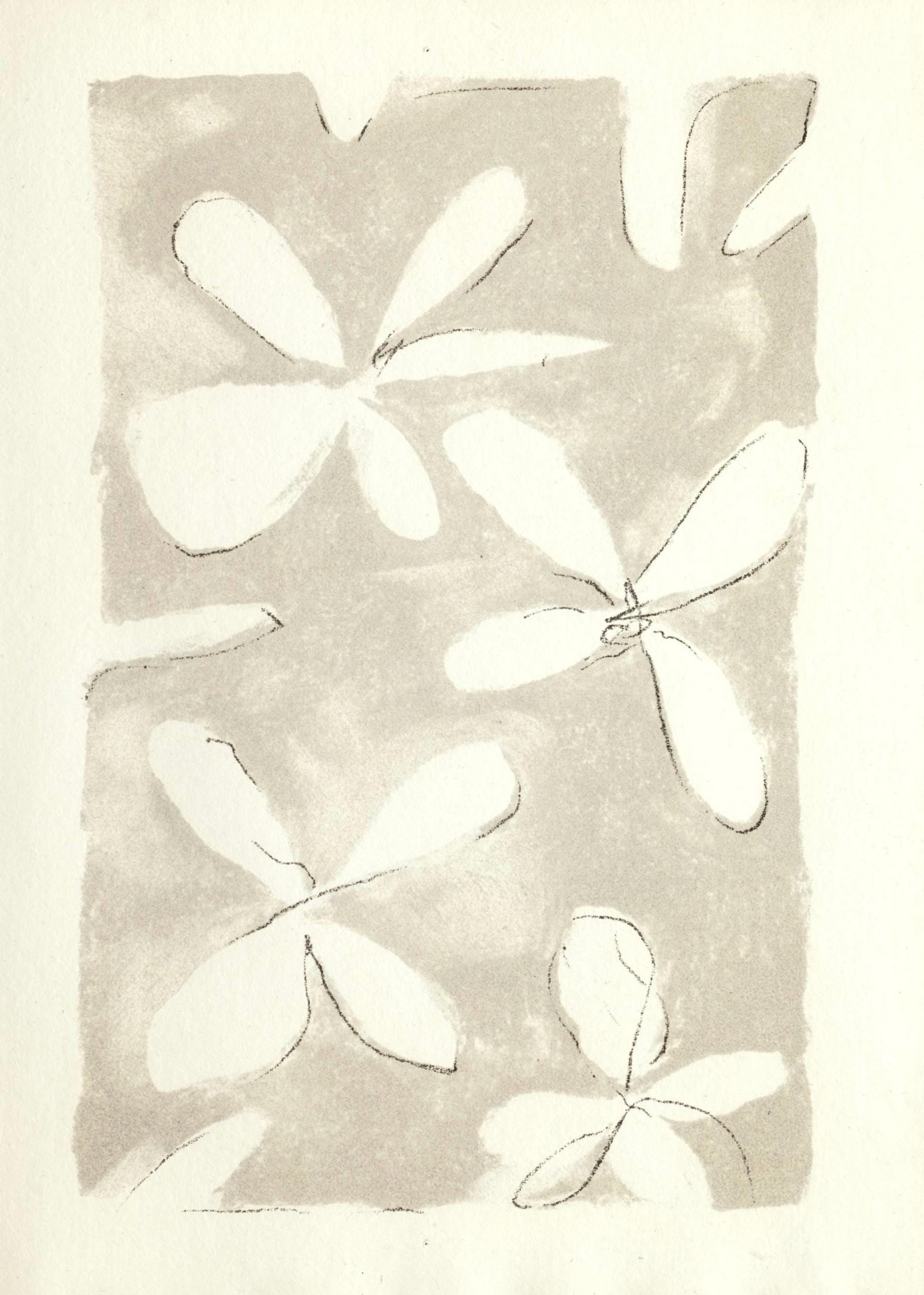 Georges Braque, Composition (Vallier 153), Le Tir a l'arc mis en lumiere par Georges Braque, Limited: Lithograph on velin pur Chiffon Moulin a papier Richard de Bas paper. Paper size: 9 x 6.5 inches. Excellent condition. Inscription: unsigned and unnumbered, as issued. Notes: from the folio, Le Tir a