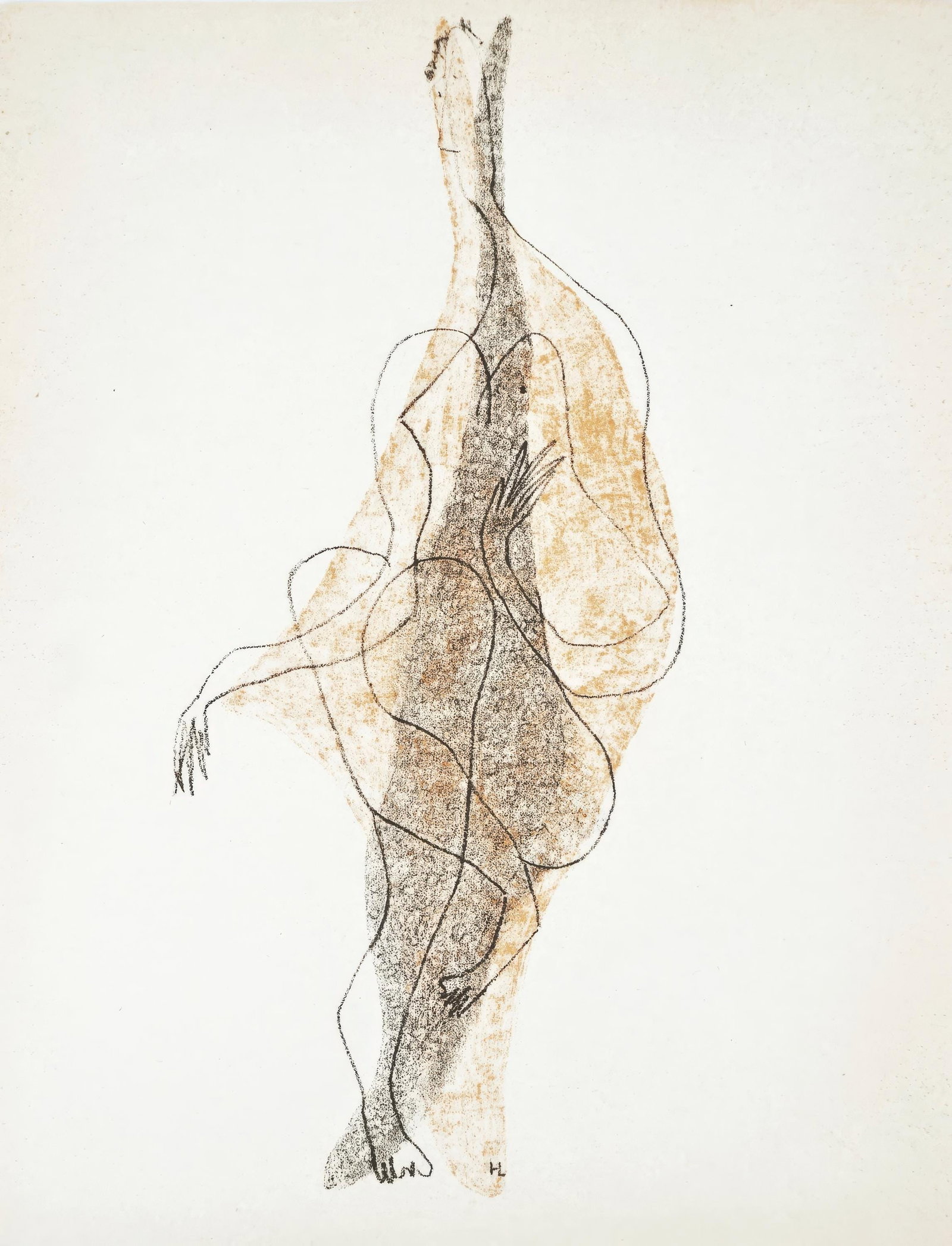 Henri Laurens, Character, from XXe siecle, Limited Edition Lithograph, 1951: This exquisite lithograph by Henri Laurens (1885-1954), titled Caractere (Character), from the album XXe Siecle, Nouvelle serie, No. 1, 1951, originates from the 1951 edition published by Societe Inte