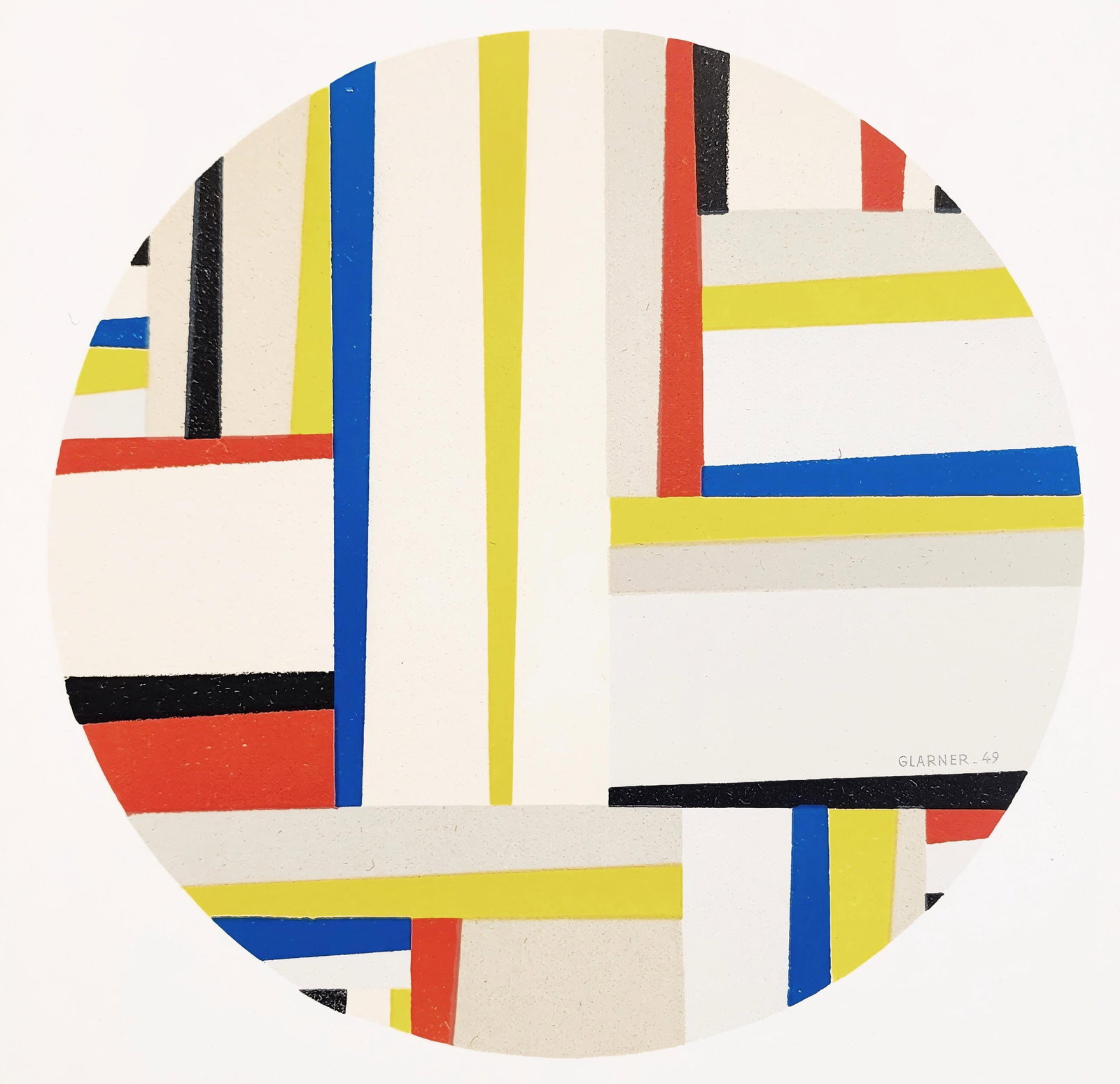 Fritz Glarner, Tondo, from Prints from the Mourlot Press, Limited Edition Lithograph, 1964 (1 of 4)