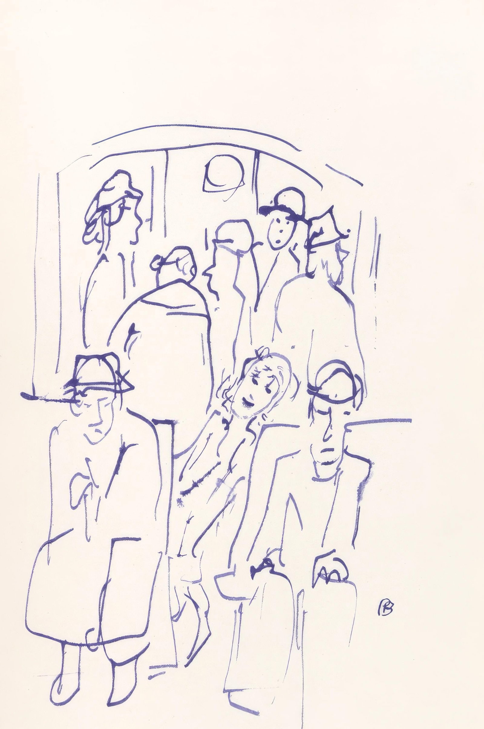 Pierre Bonnard, Untitled, from Correspondances, Limited Edition Lithograph, 1944: This exquisite lithograph by Pierre Bonnard (1867-1947), titled Sans titre (Untitled), from the album Pierre Bonnard, Correspondances, originates from the 1944 edition published by Editions de la Revu