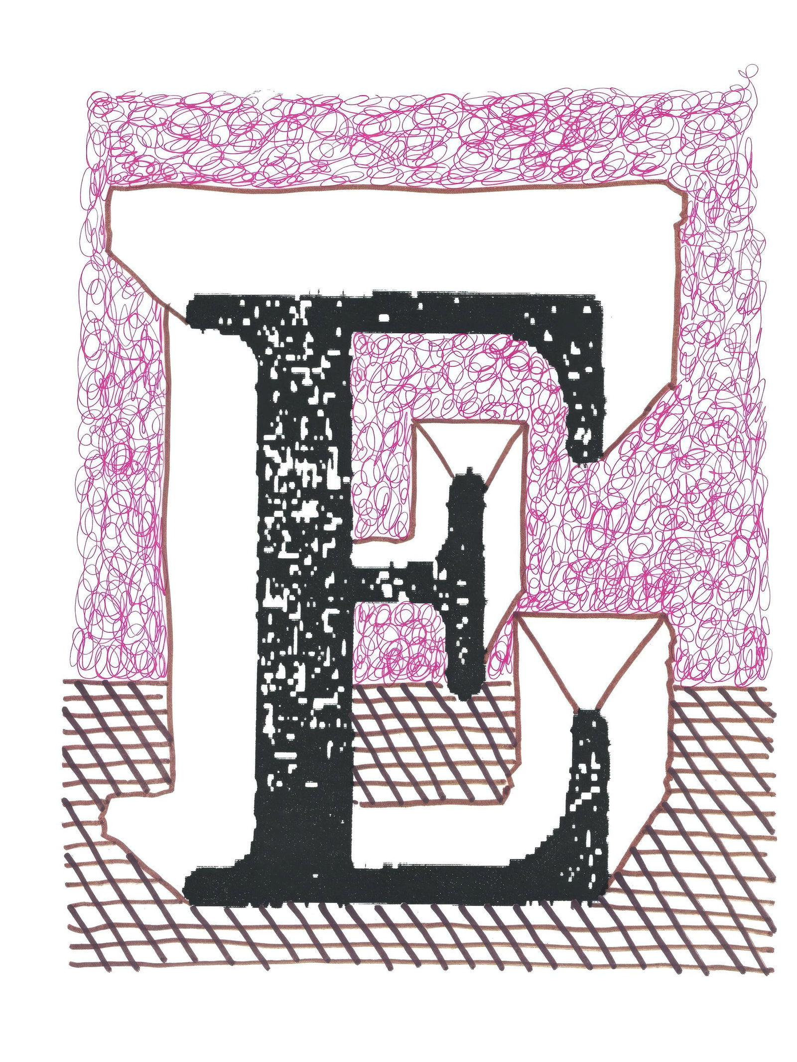 David Hockney, Letter E, from Hockney's Alphabet, Limited Edition Lithograph, 1991 (1 of 4)
