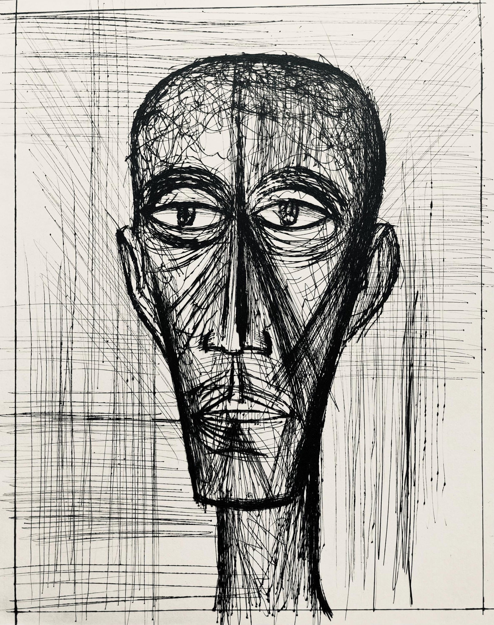 Bernard Buffet, Composition (Reinz 208-222), Voyages Fantastiques, Limited Edition Etching (1 of 4)