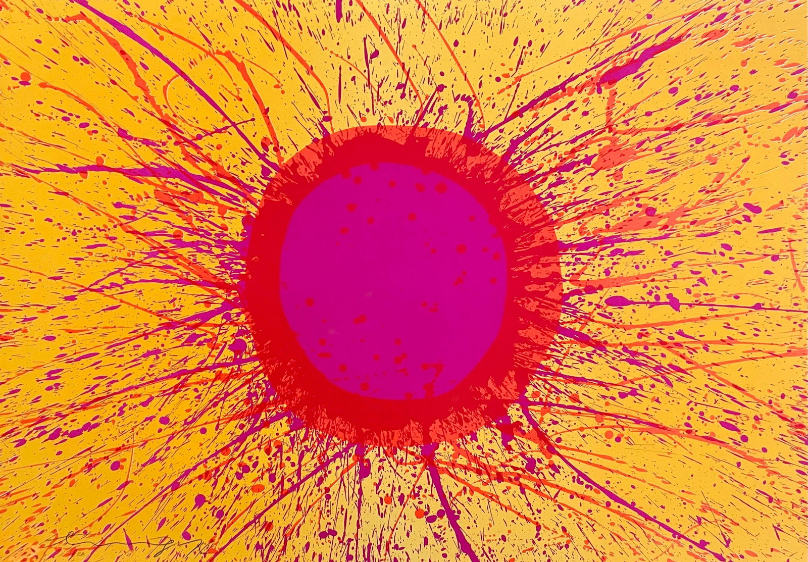 Walasse Ting, Orange, Trip, Limited Edition Lithograph (1 of 4)