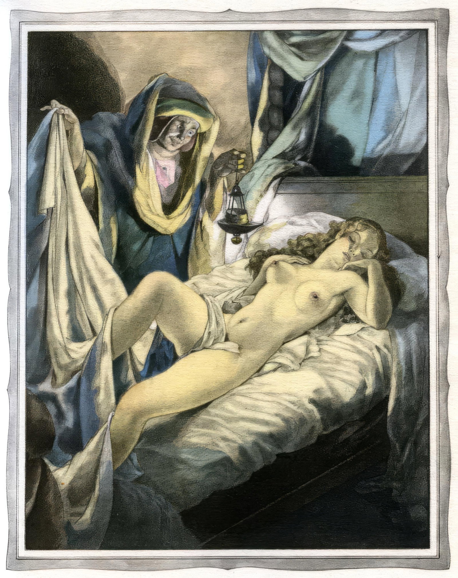 Umberto Brunelleschi, Untitled, from The Tales of Boccaccio, Limited Edition Lithograph and Pochoir, (1 of 4)
