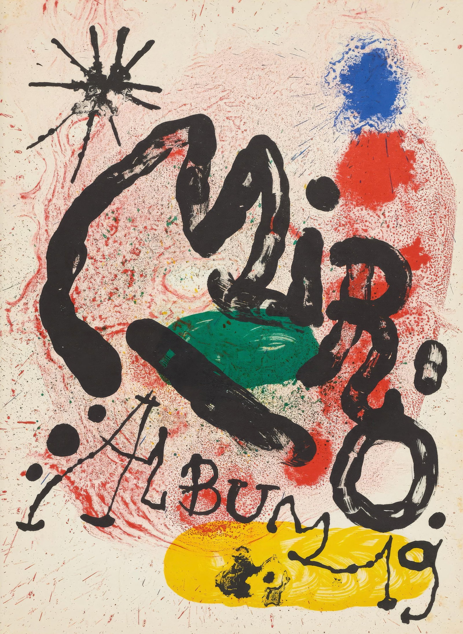Joan Miro, Untitled, from Album 19, Limited Edition Lithograph, 1963: This exquisite lithograph by Joan Miro (1893-1983), titled Sans titre (Untitled), from the album Joan Miro, Album 19, originates from the 1963 edition published by Sala Gaspar, Barcelona; printed by M