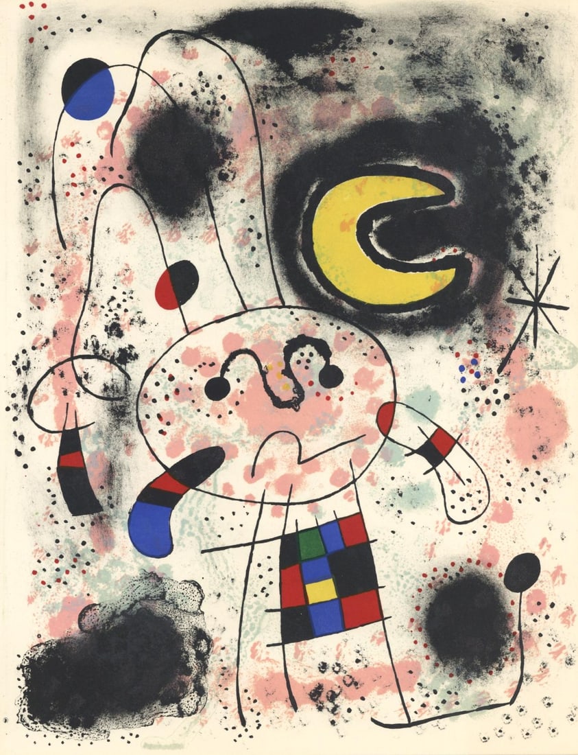 Joan Miro, Composition (Mourlot 206), Miro, Recent Paintings, Limited Edition Lithograph (1 of 4)