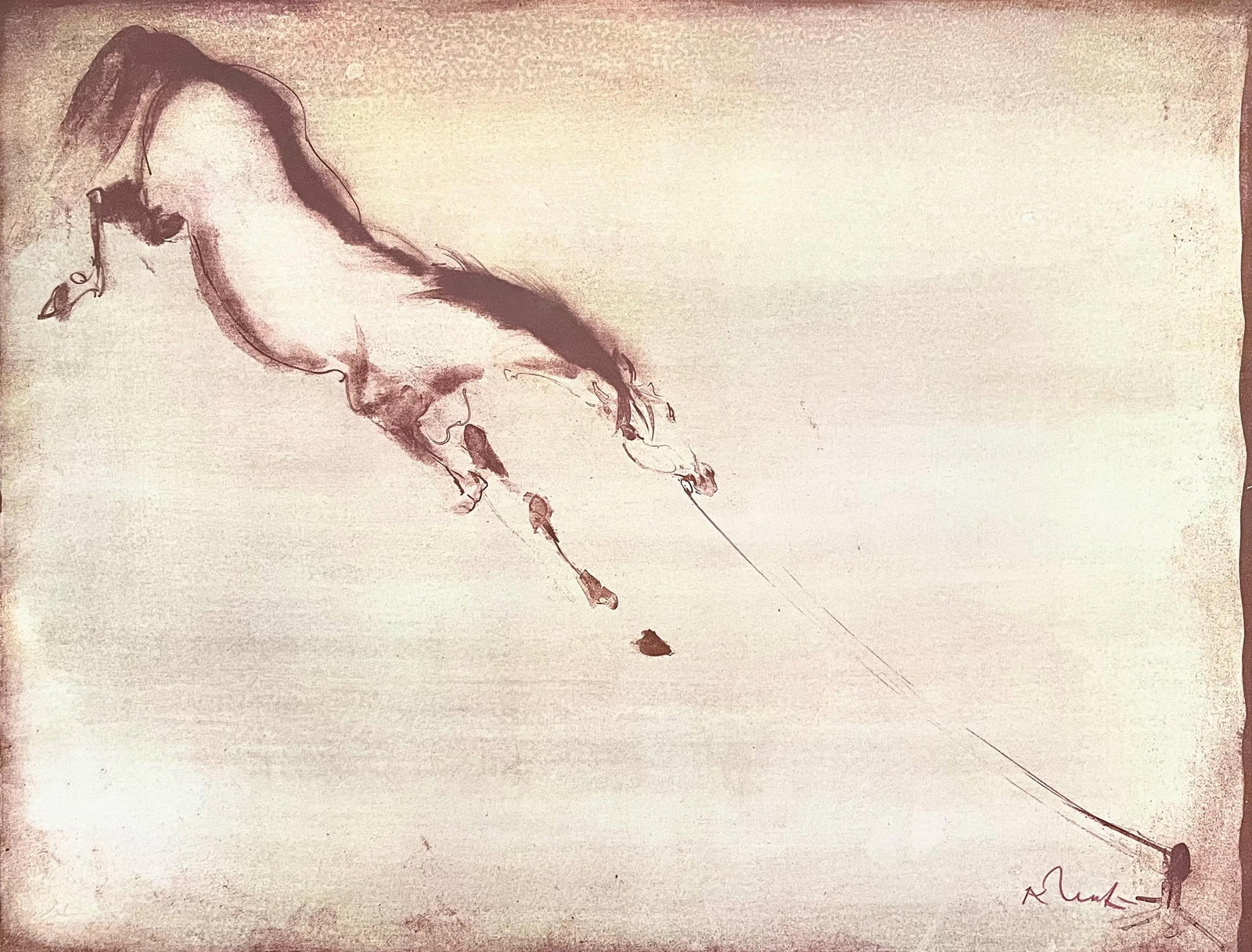 Kaiko Moti, Breaking Free, Original Edition Offset Lithograph: Offset lithograph on archival paper. Paper size: 25 x 31.75 inches. Excellent condition. Inscription: Signed in the plate and unnumbered, as issued. Notes: From Published and printed by Touchstone Pub