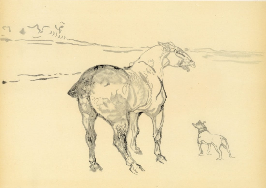 Henri de Toulouse-Lautrec, Un Petit Cob, The Circus by Toulouse-Lautrec, Limited Edition Lithograph: Lithograph on velin paper. Unsigned and unnumbered. Paper Size: 12.125 x 9.25 inches. Excellent condition. Notes: From the album, The Circus by Toulouse-Lautrec, 1952. Published the Paris Book Center,