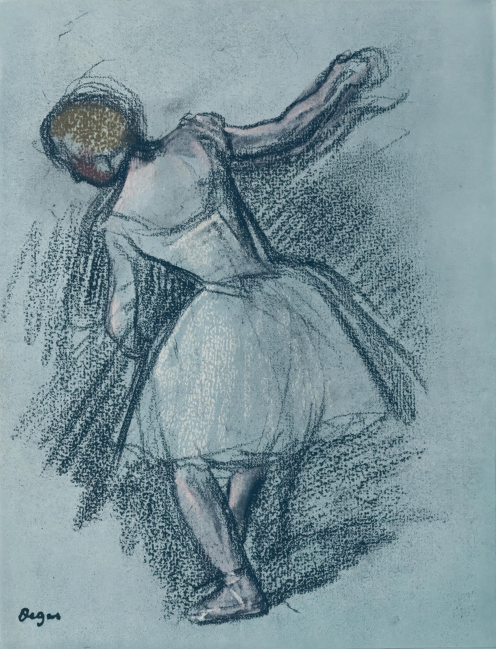 Edgar Degas, Dancer, from Dance Drawings, Limited Edition Engraving, 1936: This exquisite engraving by Edgar Degas (1834-1917), titled Danseuse (Dancer), originates from the celebrated album Degas Danse dessin (Degas Dance Drawings), published by Ambroise Vollard, Paris, and