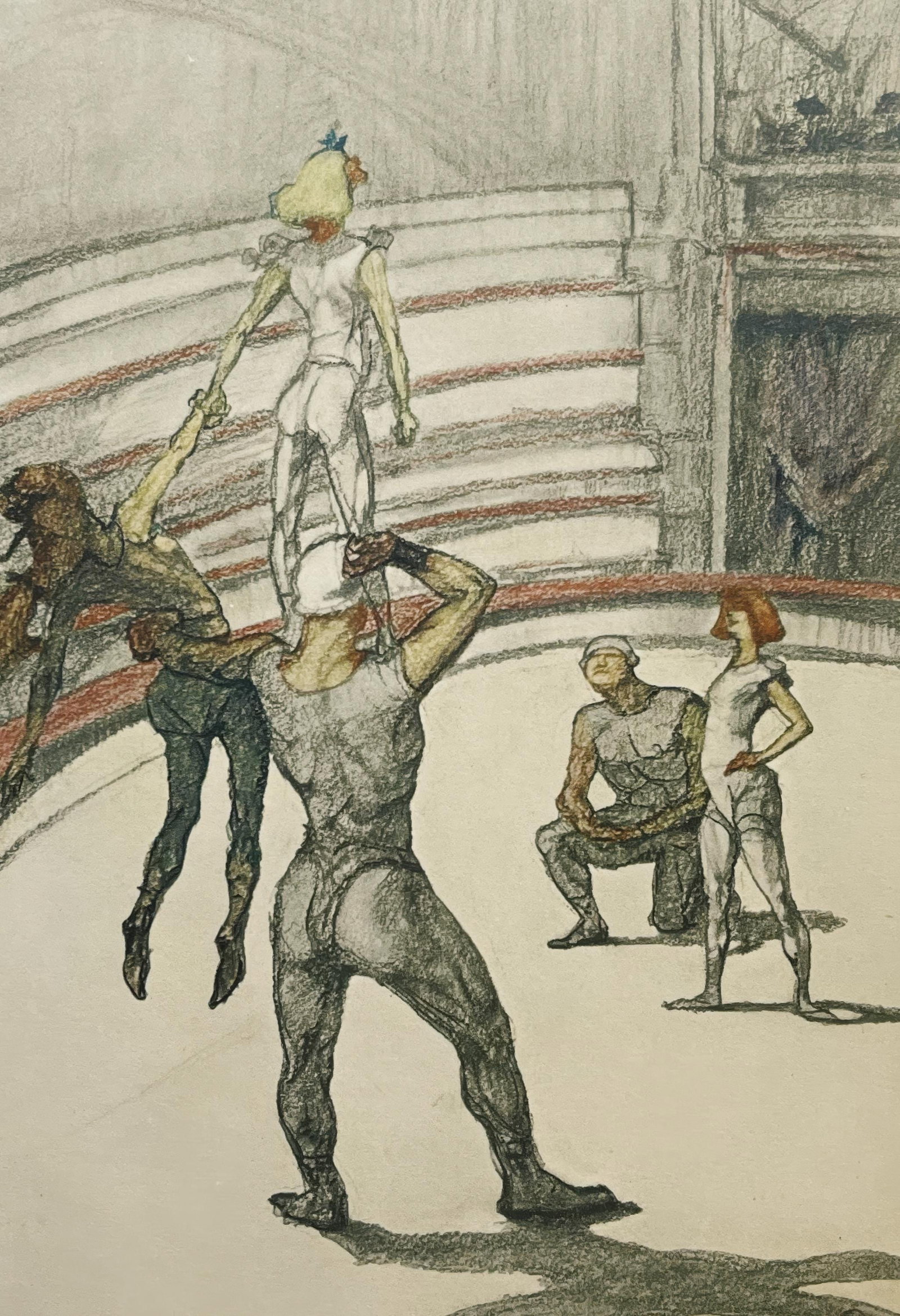 Henri de Toulouse-Lautrec, Circus Acrobats, Limited Edition Lithograph, 1967 (1 of 4)