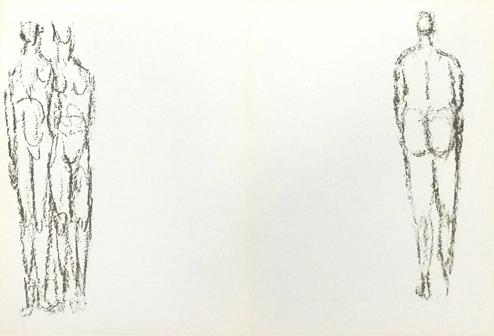 Raoul Ubac, Composition, Derriere le miroir, Limited Edition Lithograph: Lithograph on velin paper. Paper size: 15 x 22 inches. Excellent condition, with centerfold, as issued. Inscription: Unsigned and unnumbered, as issued. Notes: From Derriere le miroir, N deg 161, 1966