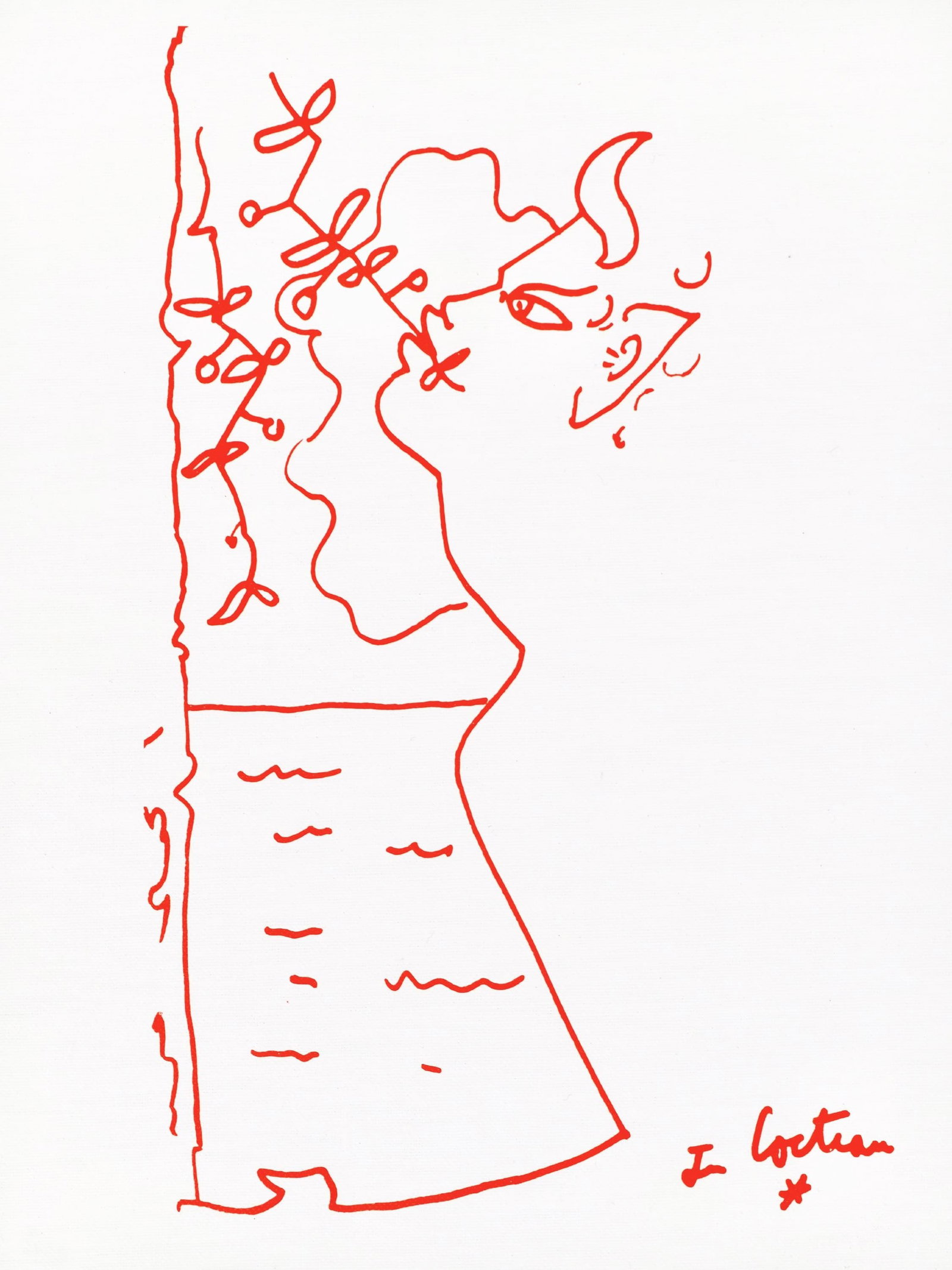 Jean Cocteau, Untitled, from Recipes for a Friend, illustrations by Jean Cocteau, Limited Edition (1 of 4)