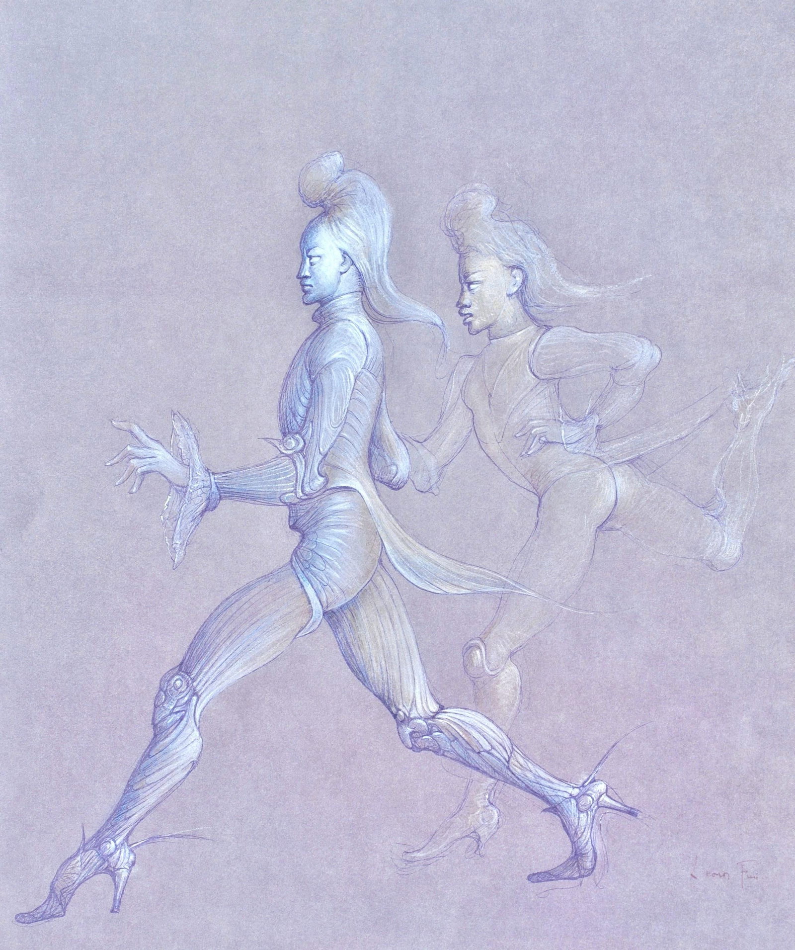 Leonor Fini, Composition, Fruits de la Passion, XXe siecle, Limited Edition Heliogravure: Heliogravure on velin de Rives pur chiffon paper, manufactured by Les papeteries de Rives, Voiron, France. Paper Size: 16.93 x 14.17 inches. Inscription: Signed in the plate and unnumbered, as issued.