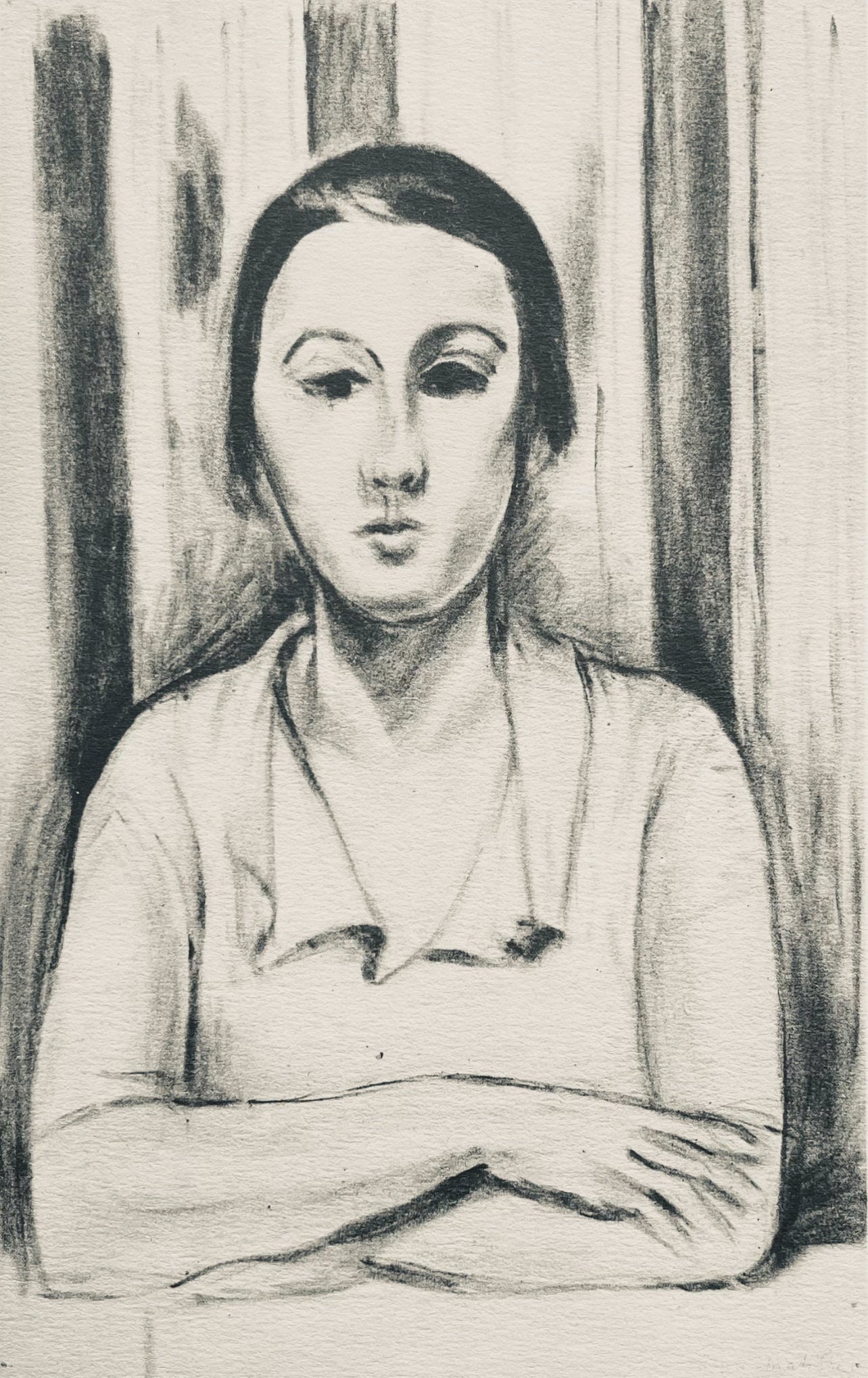 Henri Matisse, Composition (Dutel 3), Dessins de Henri-Matisse, Limited Edition Lithograph: Lithograph on velin Lafuma paper. Unsigned and unnumbered. Paper Size: 10 x 8 inches. Excellent condition. Notes: From the album, Dessins de Henri-Matisse, 1925. Published by Editions des Quatre Chemi